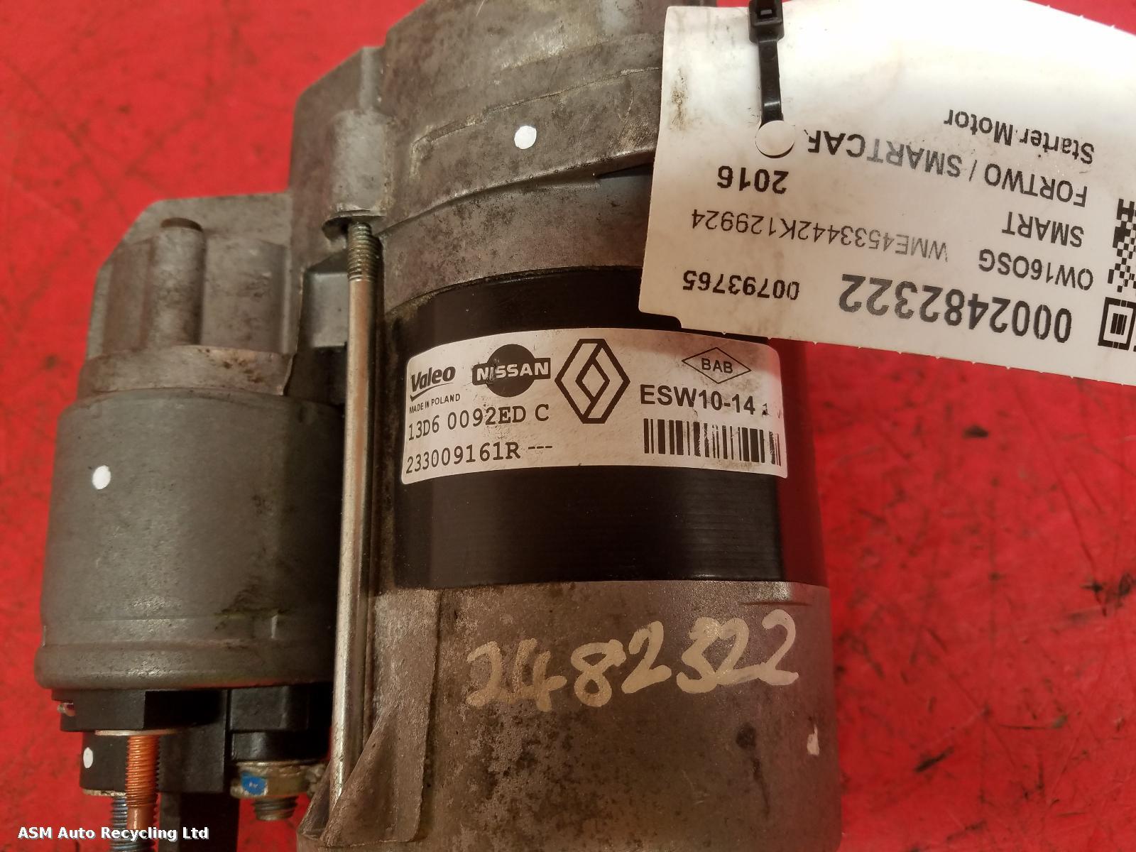2016 Smart Fortwo; Smartcar Starter Motor View Auto part Starter Motor Smart Fortwo; Smartcar 2016