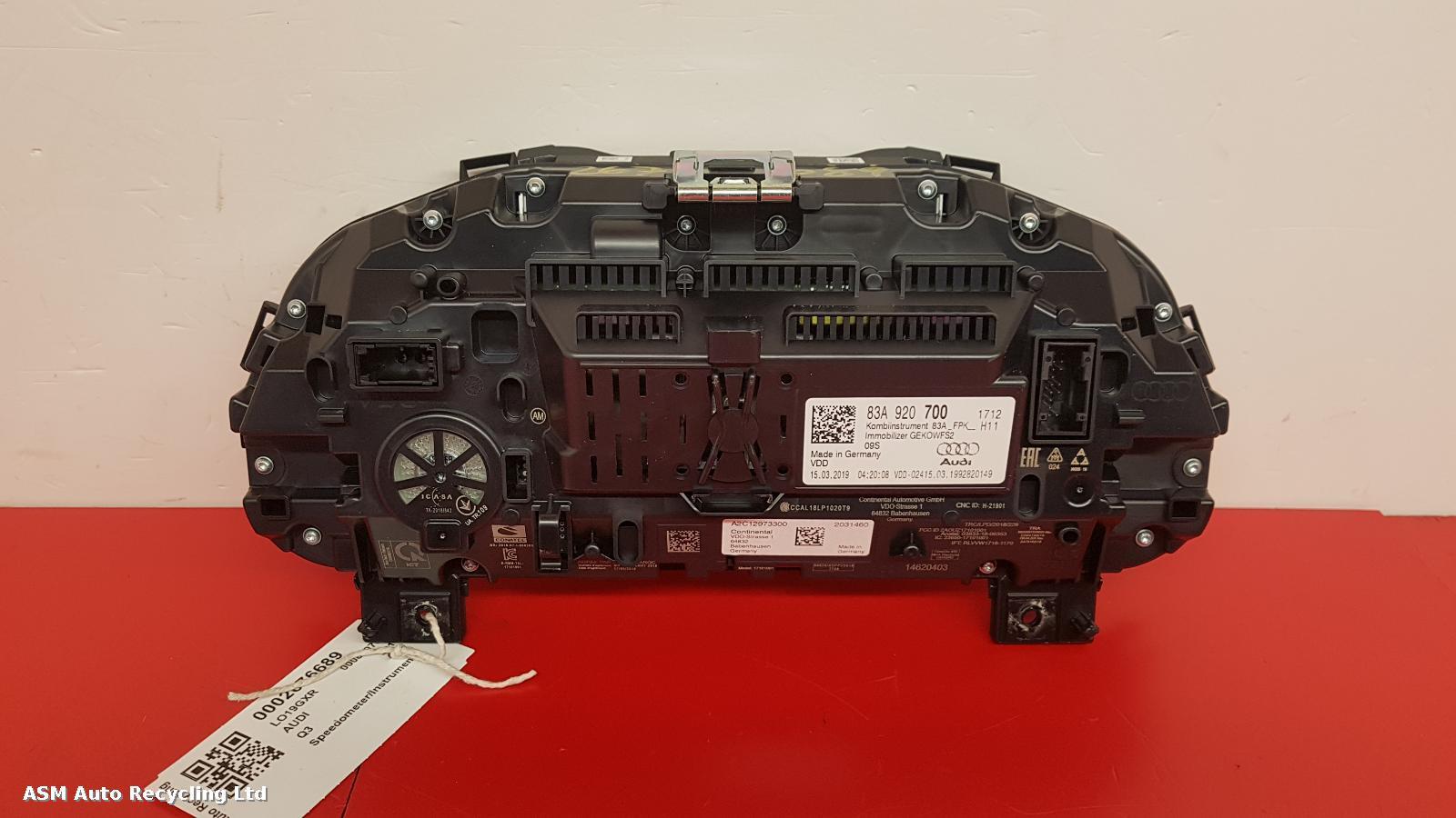 View Auto part Speedometer Audi Q3 2019