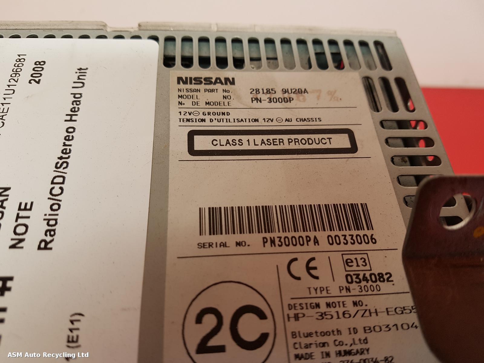 View Auto part A/V Equipment Nissan Note 2008