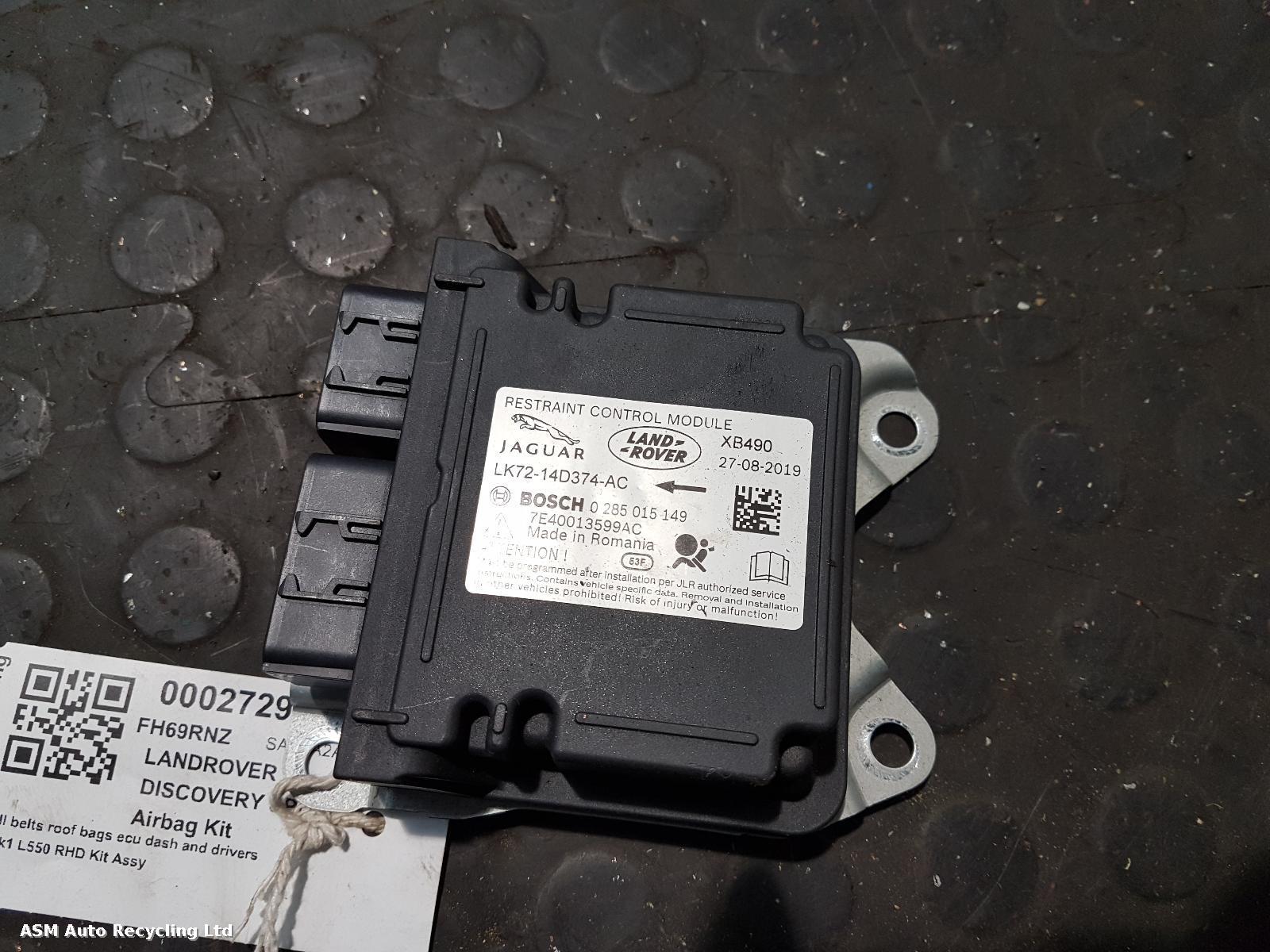 View Auto part Airbag Kit Land Rover Discovery Sport 2019