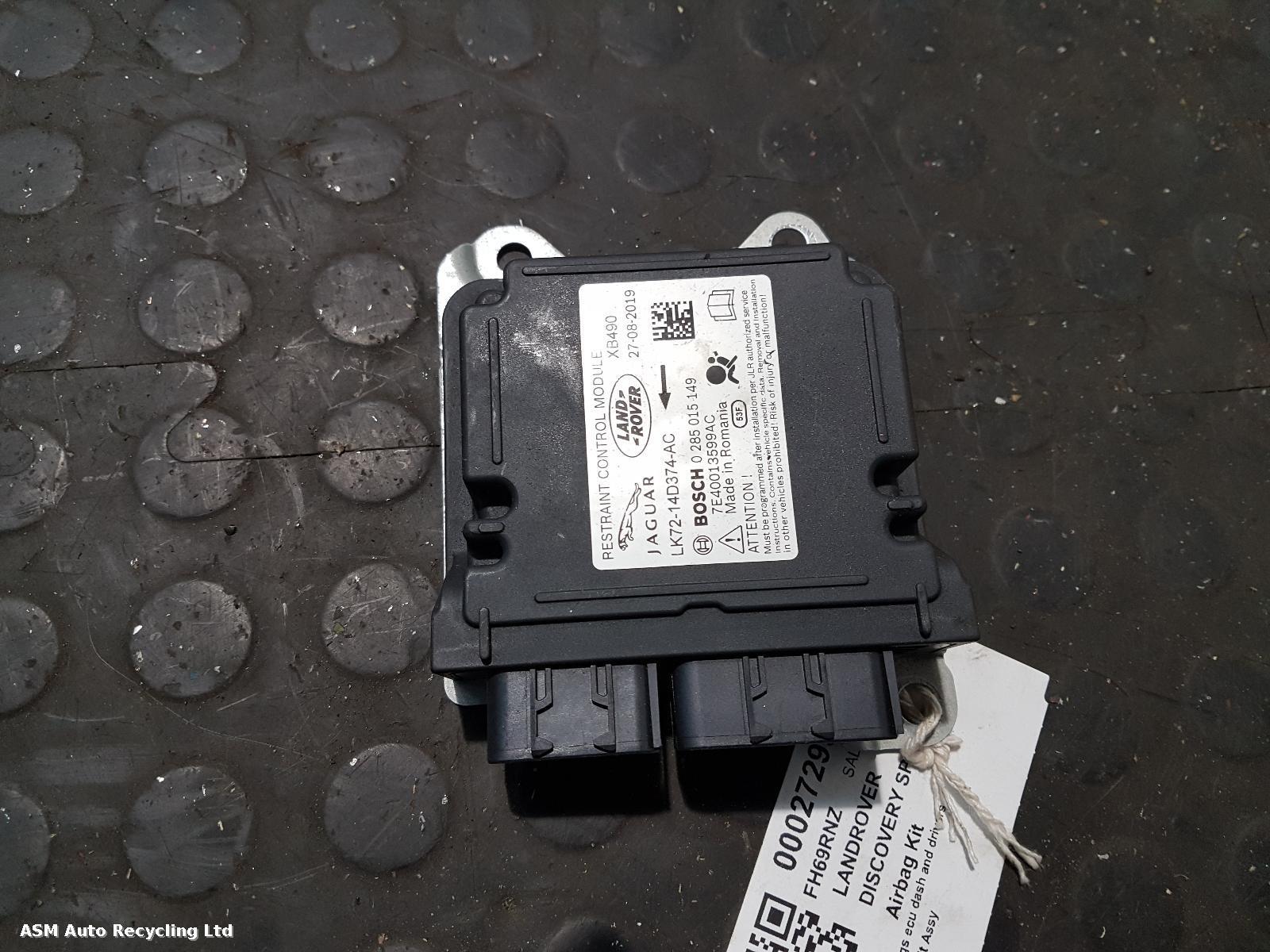 View Auto part Airbag Kit Land Rover Discovery Sport 2019