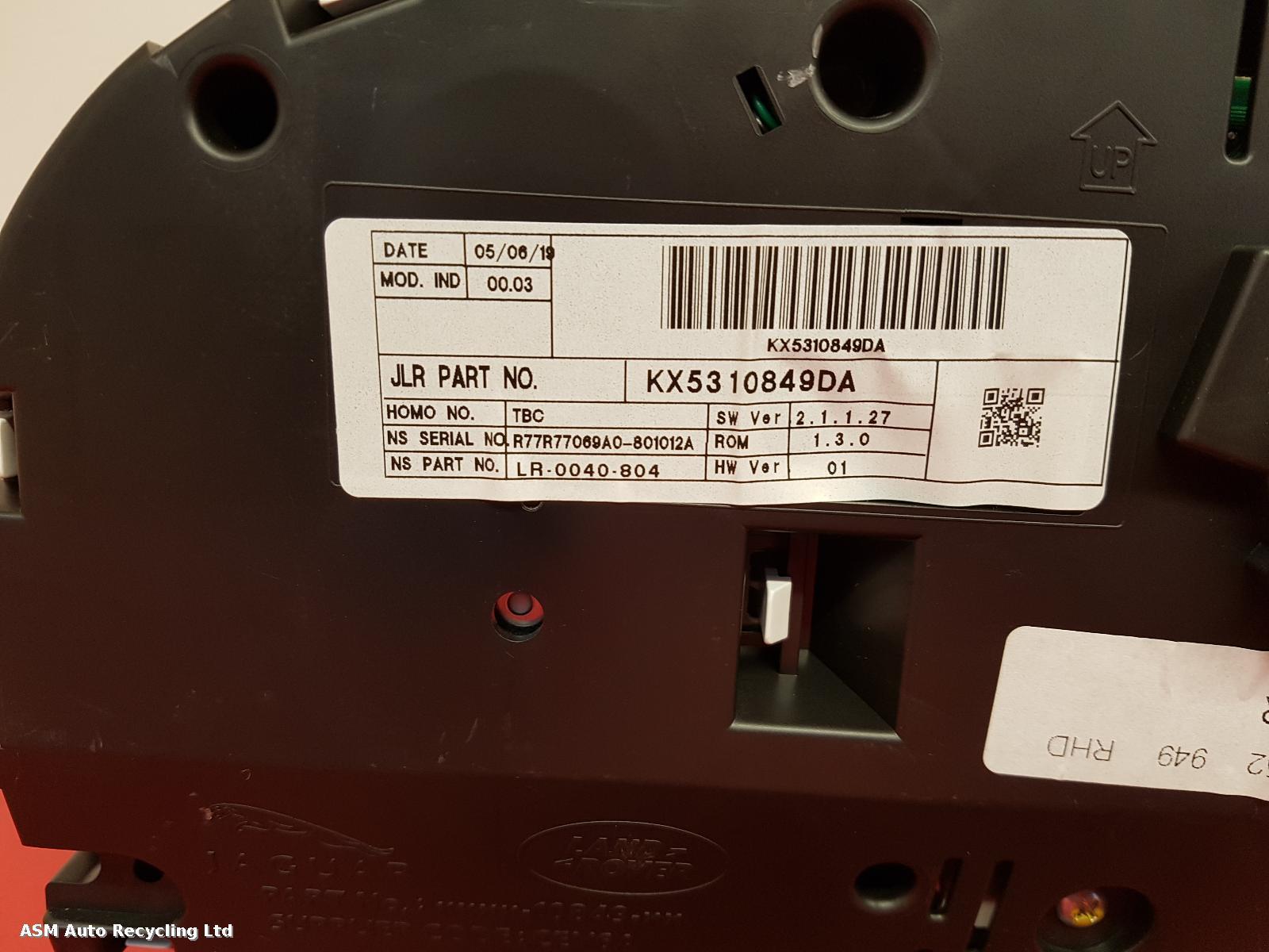 View Auto part Speedometer Jaguar F Type 2019
