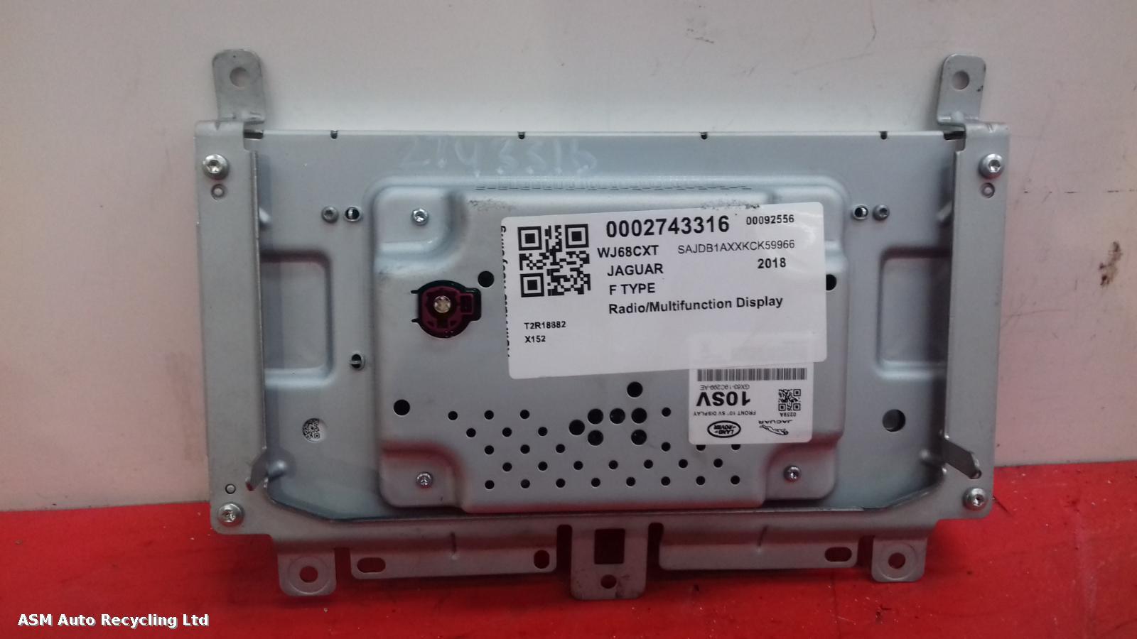 View Auto part Radio Display Jaguar F Type 2018