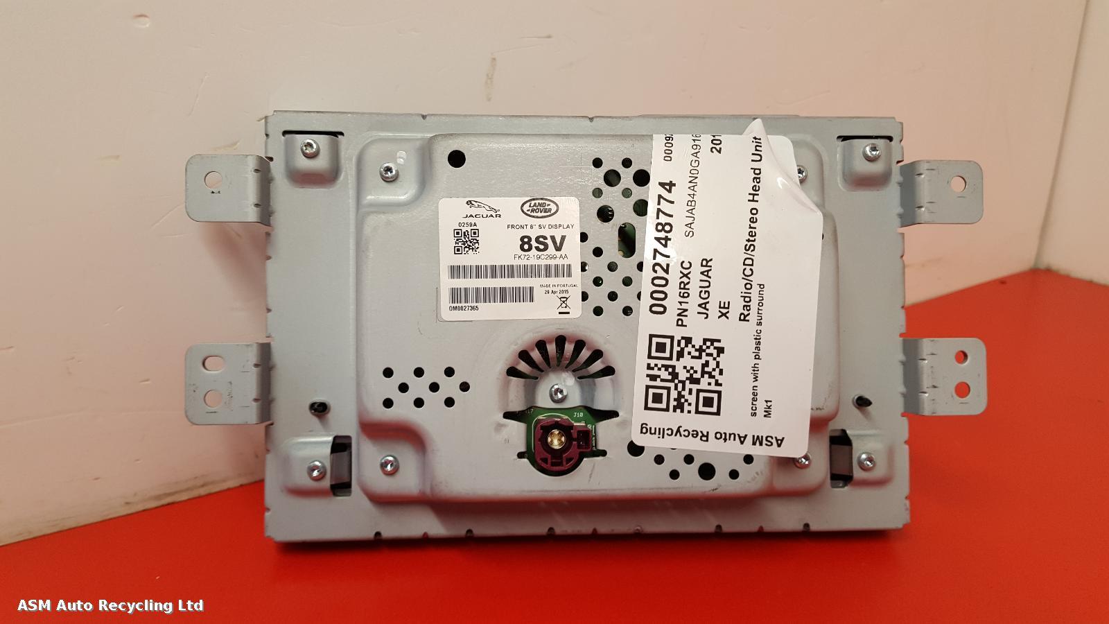 View Auto part A/V Equipment Jaguar Xe 2016