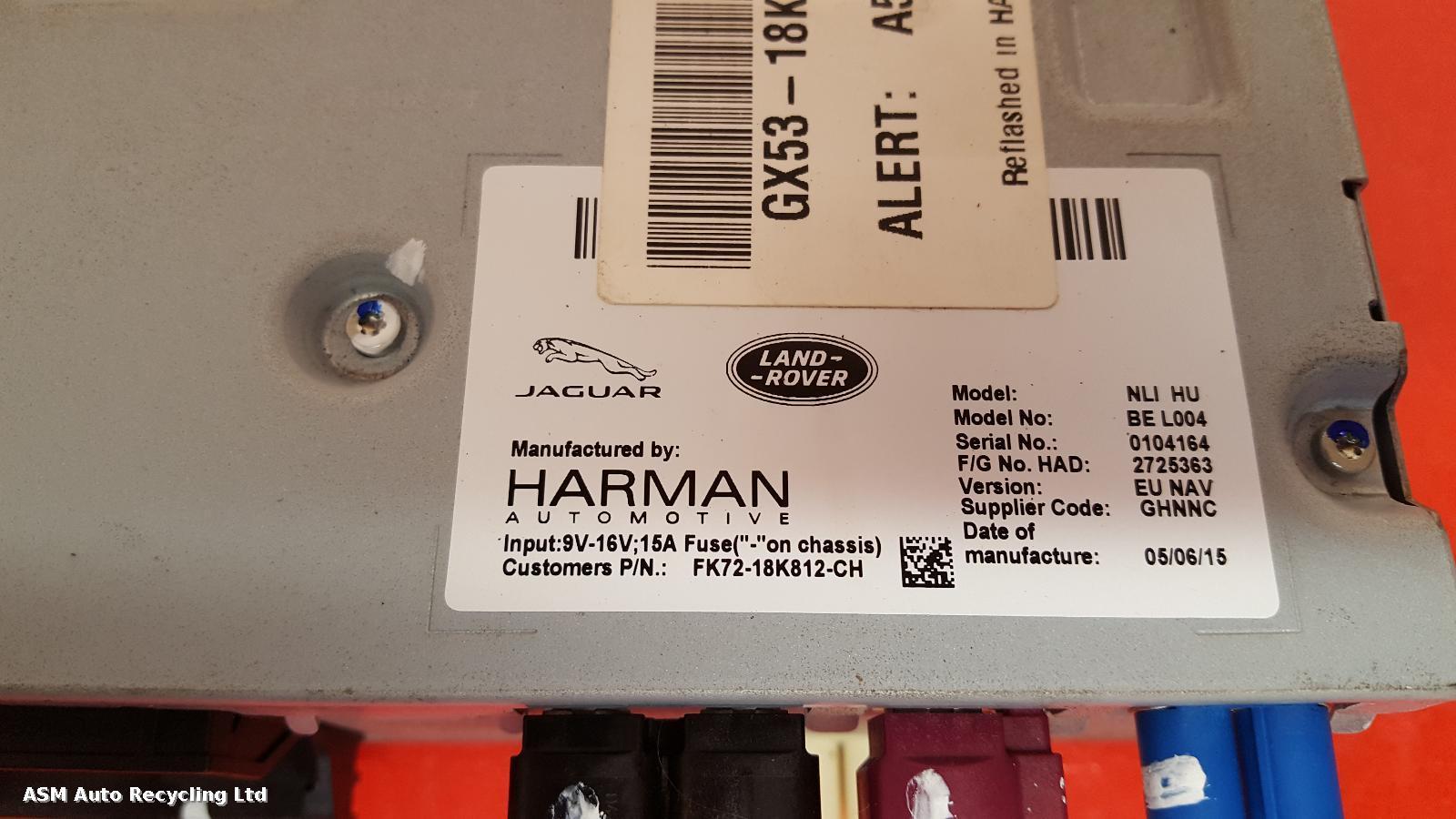 View Auto part A/V Equipment Jaguar Xe 2016