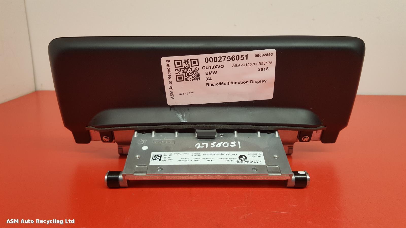 View Auto part Radio Display Bmw X4 2018