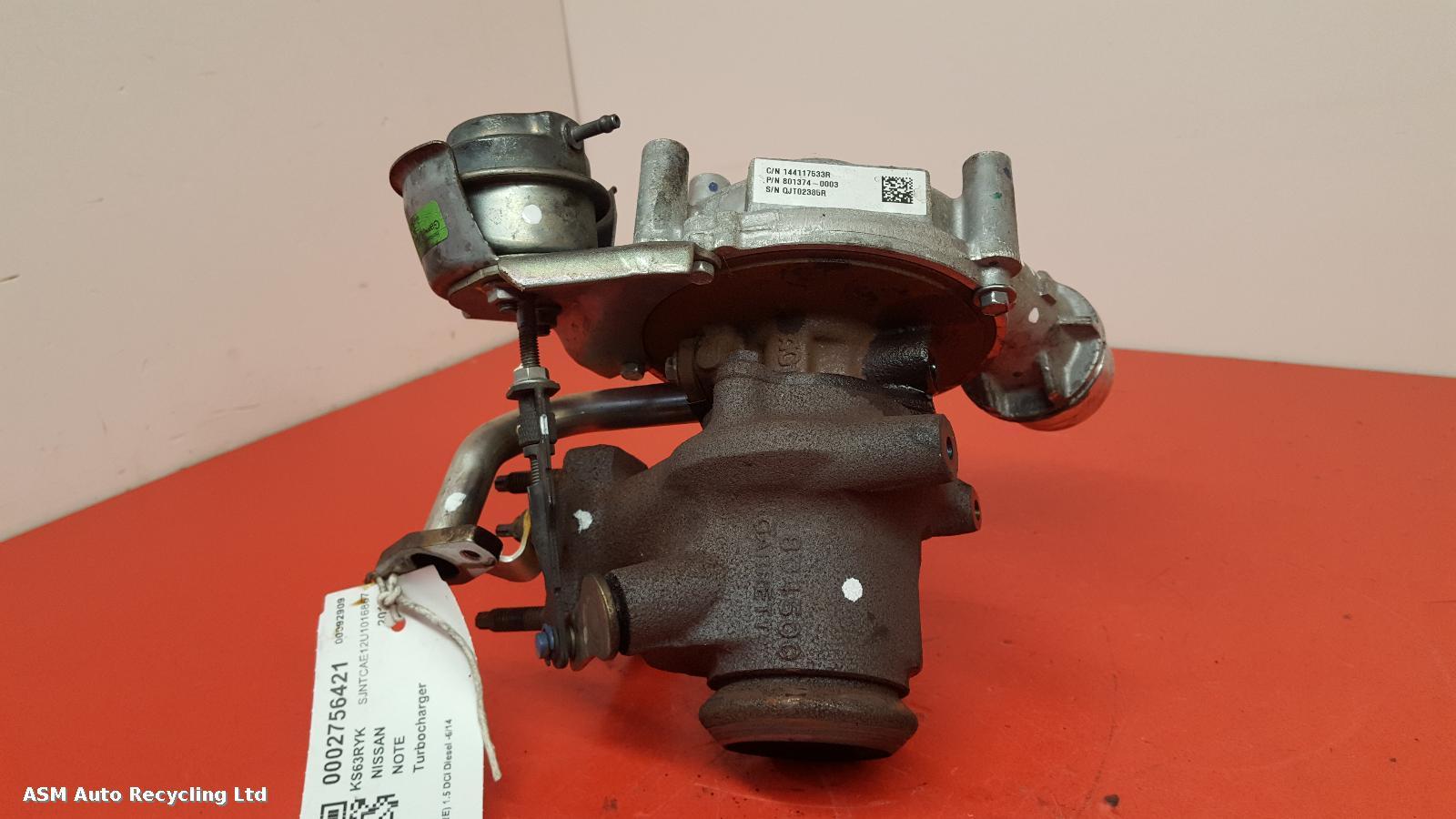 View Auto part Turbocharger Nissan Note 2014