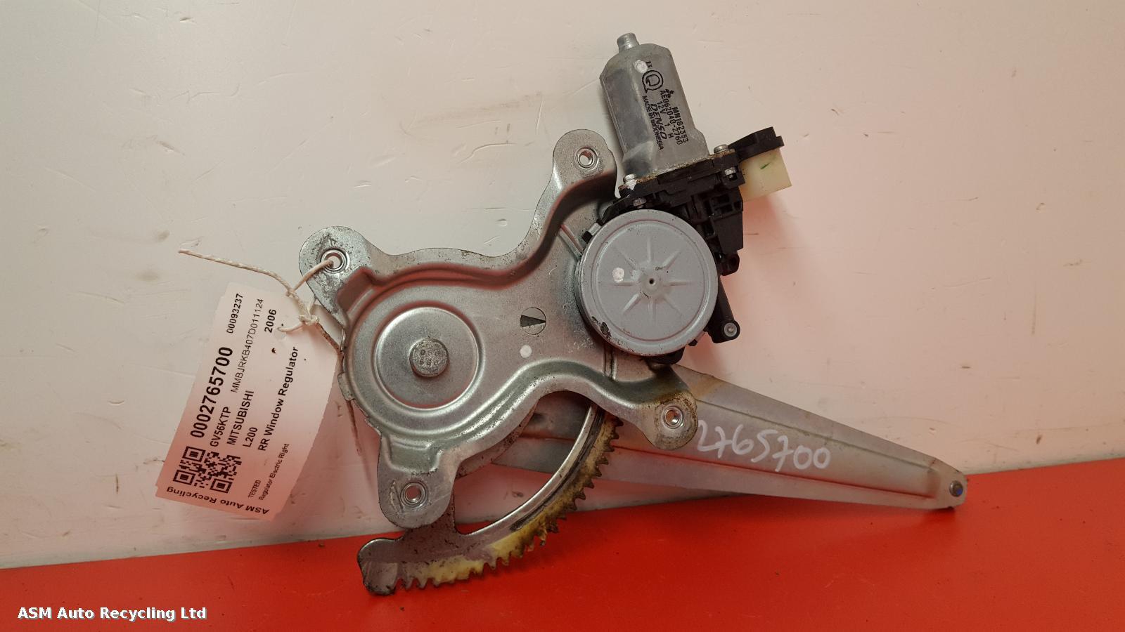 View Auto part RR Window Regulator Mitsubishi L200 2006