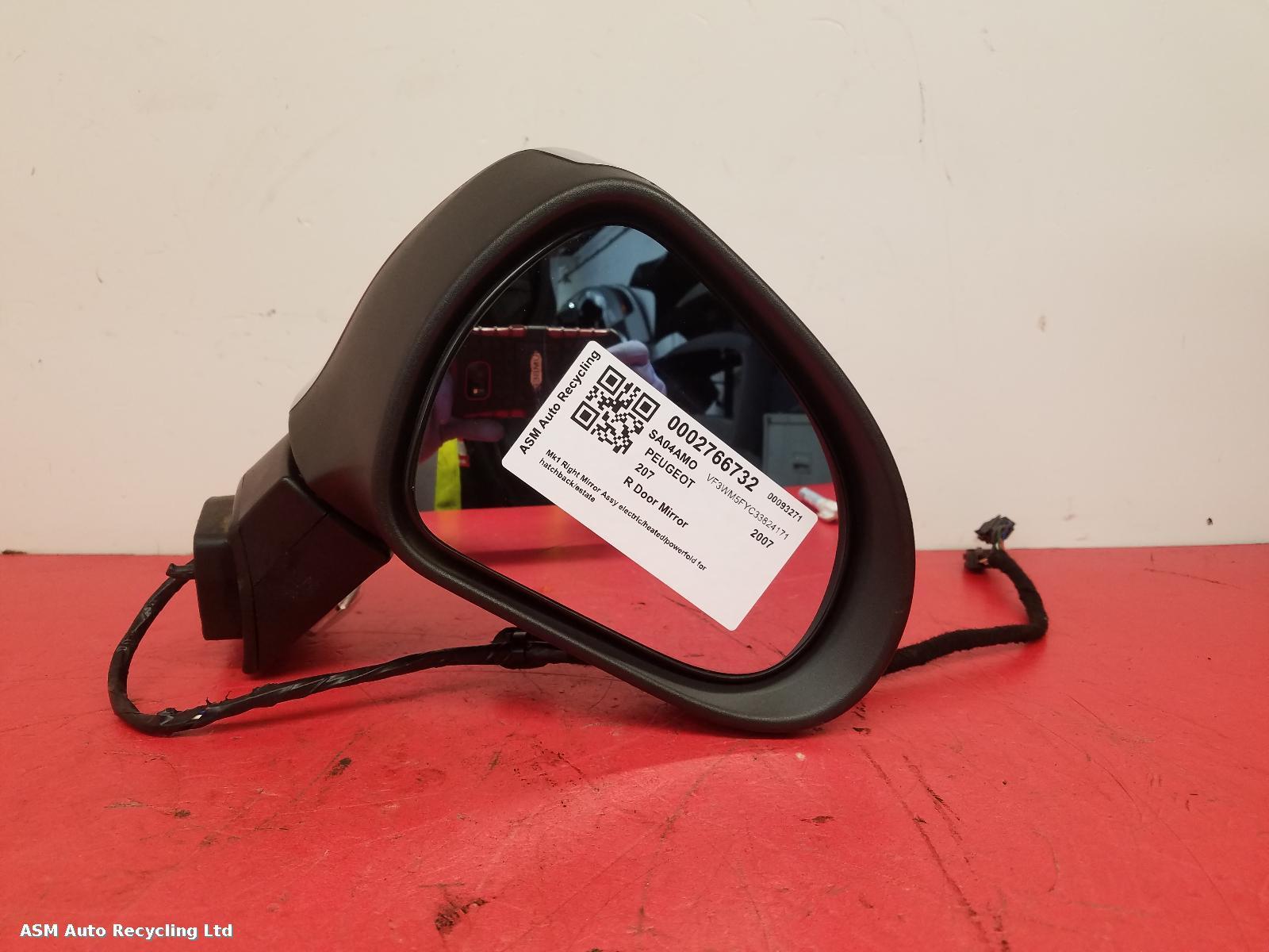 View Auto part R Door Mirror Peugeot 207 2007