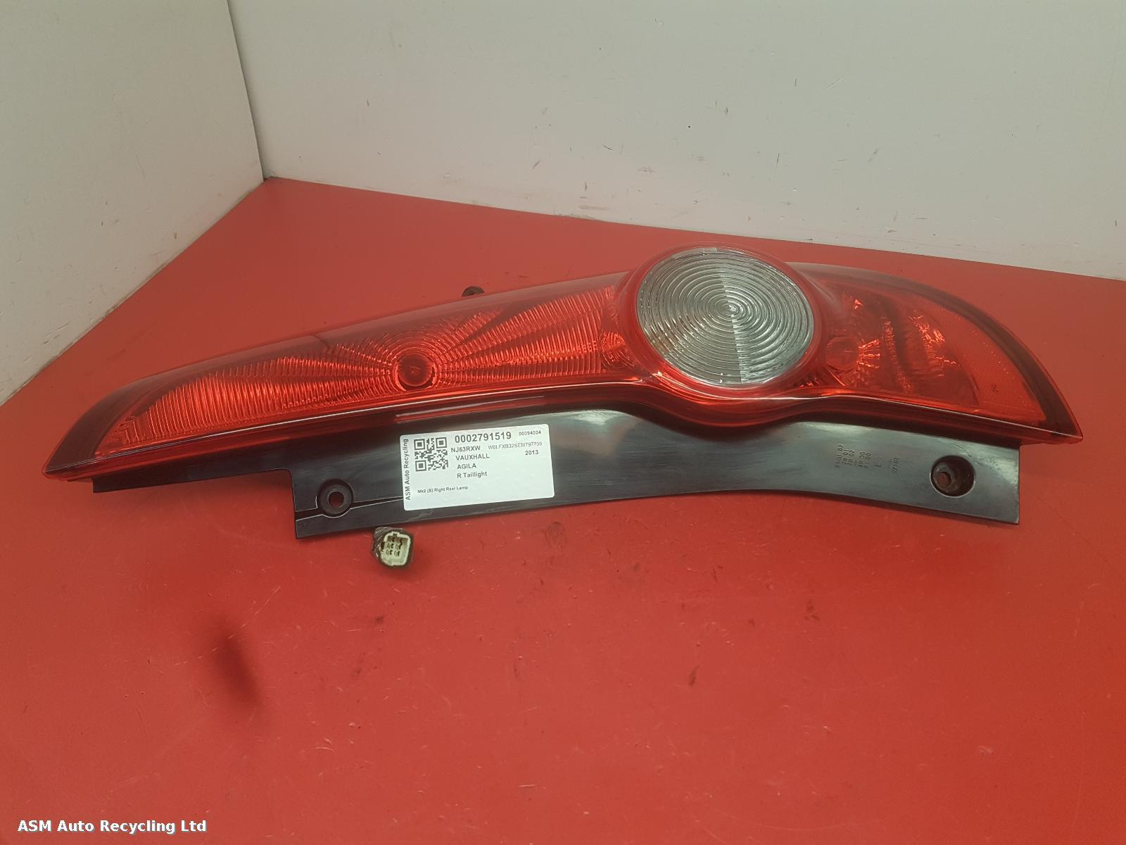 View Auto part R Taillight Vauxhall Agila 2013
