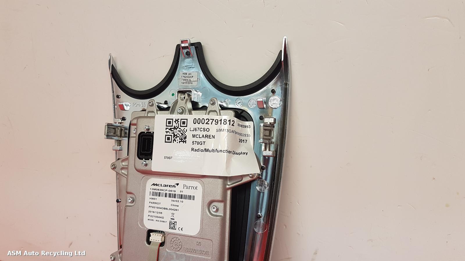 View Auto part Radio Display Mclaren 570gt 2017