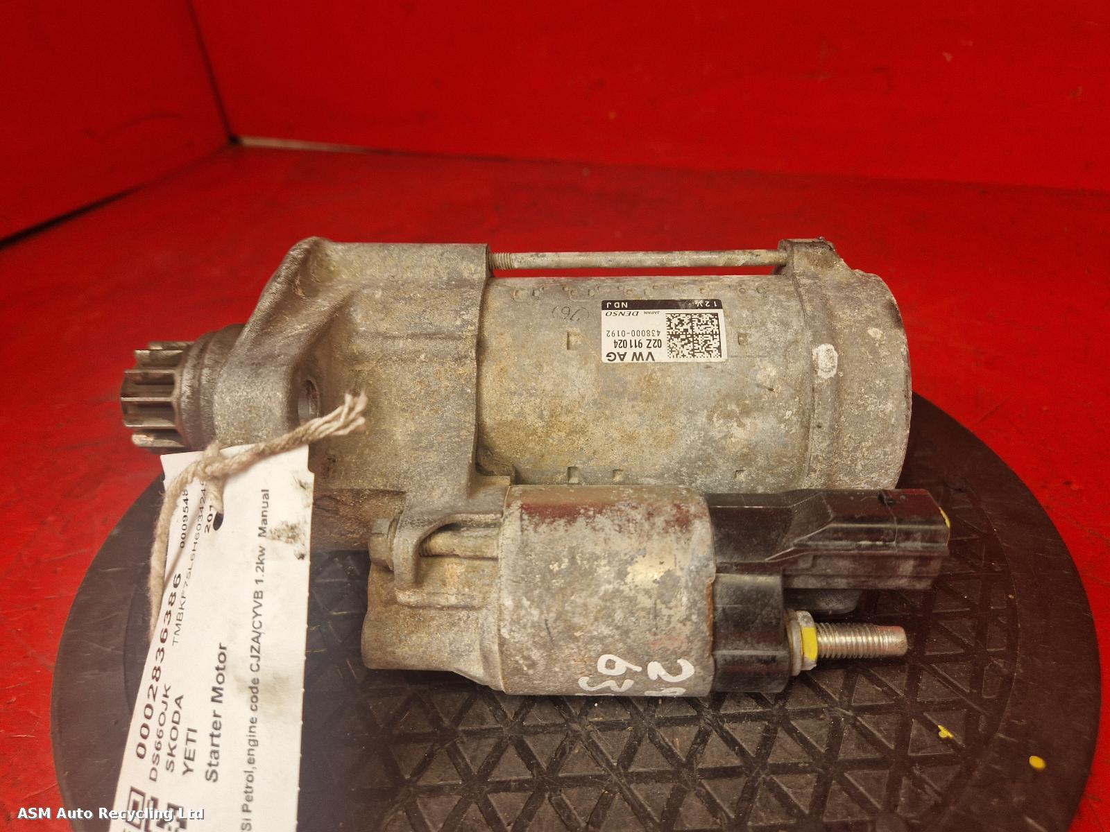 View Auto part Starter Motor Skoda Yeti 2017