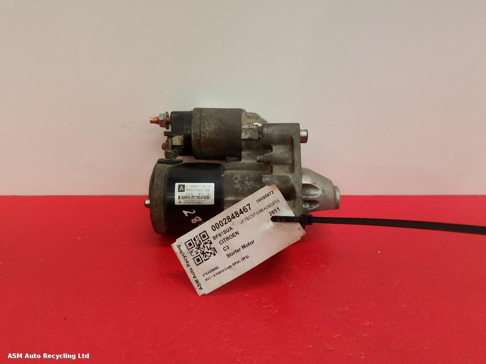 View Auto part Starter Motor Citroen C3 2011
