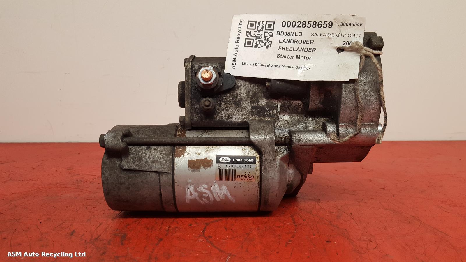 View Auto part Starter Motor Land Rover Freelander 2008