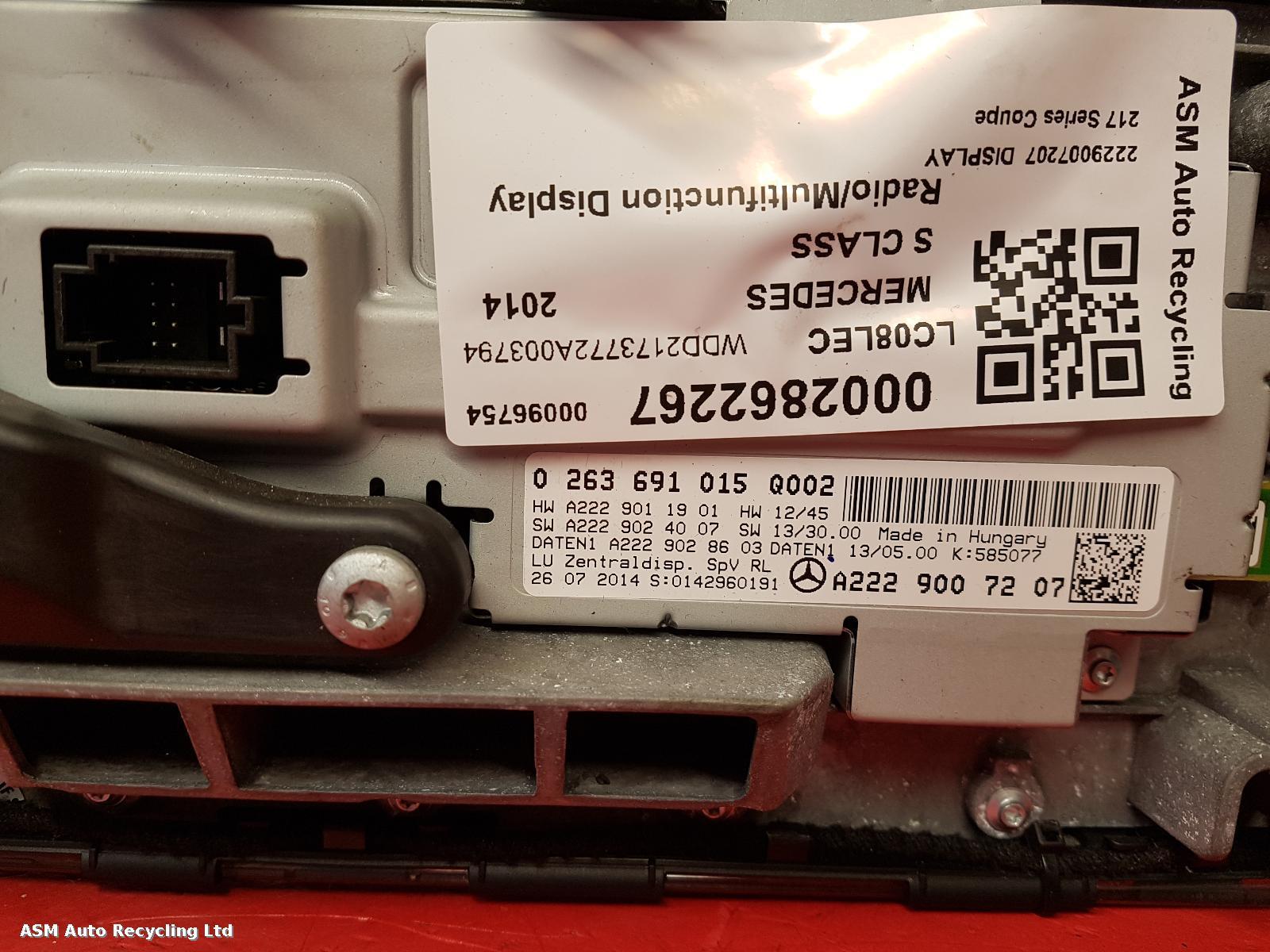 View Auto part Radio Display Mercedes S Class 2014
