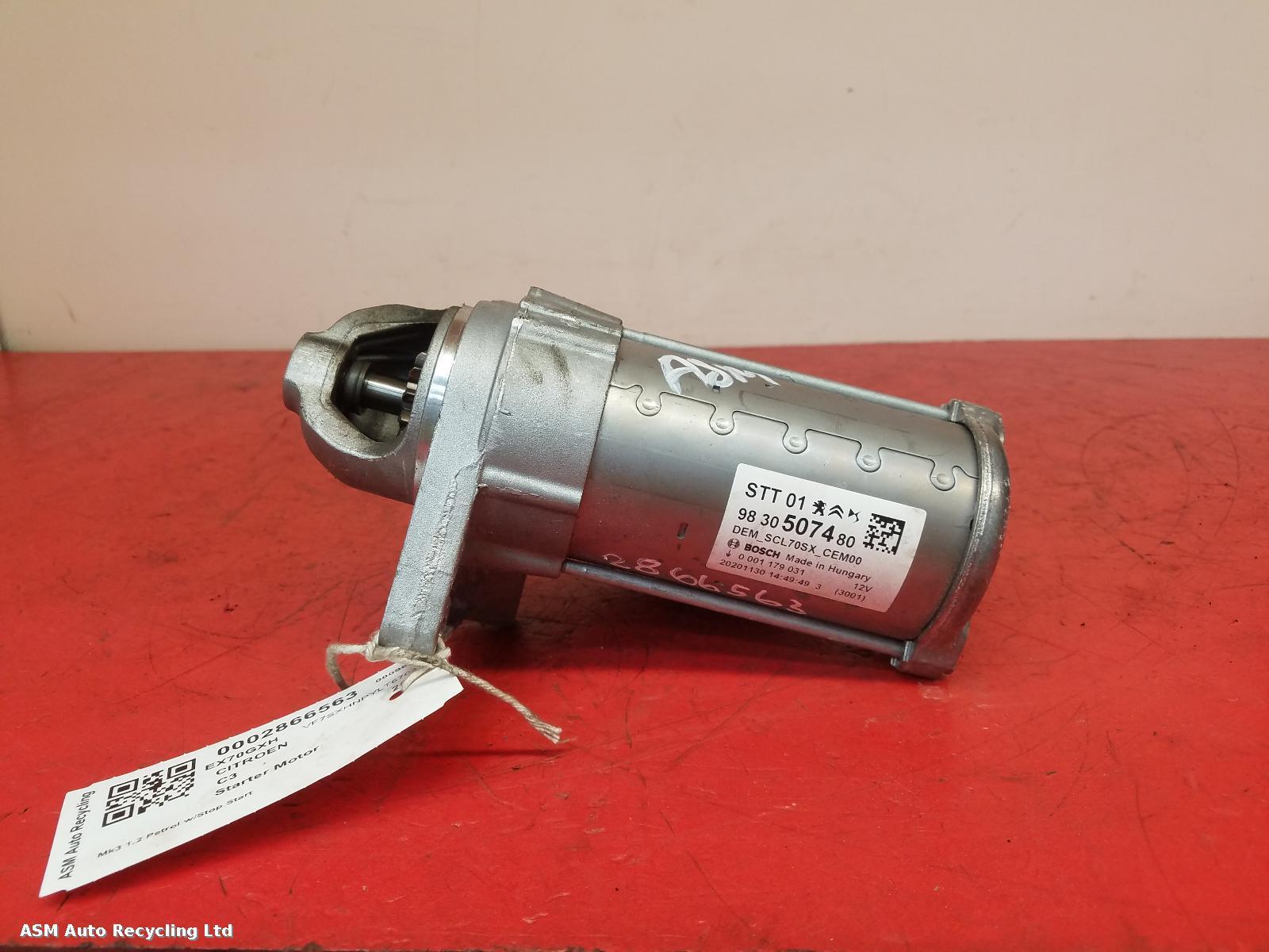 View Auto part Starter Motor Citroen C3 2020