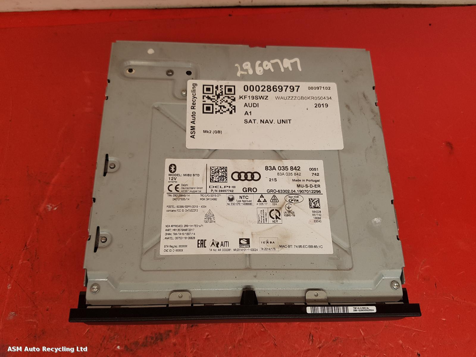 View Auto part Sat Nav Unit Audi A1 2019