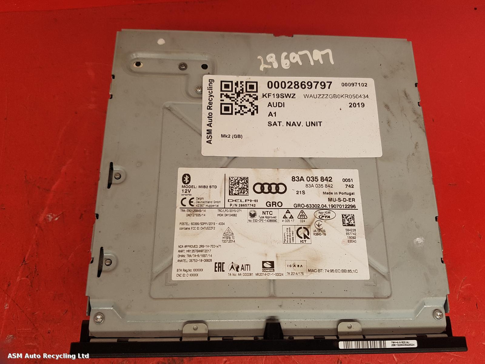 View Auto part Sat Nav Unit Audi A1 2019