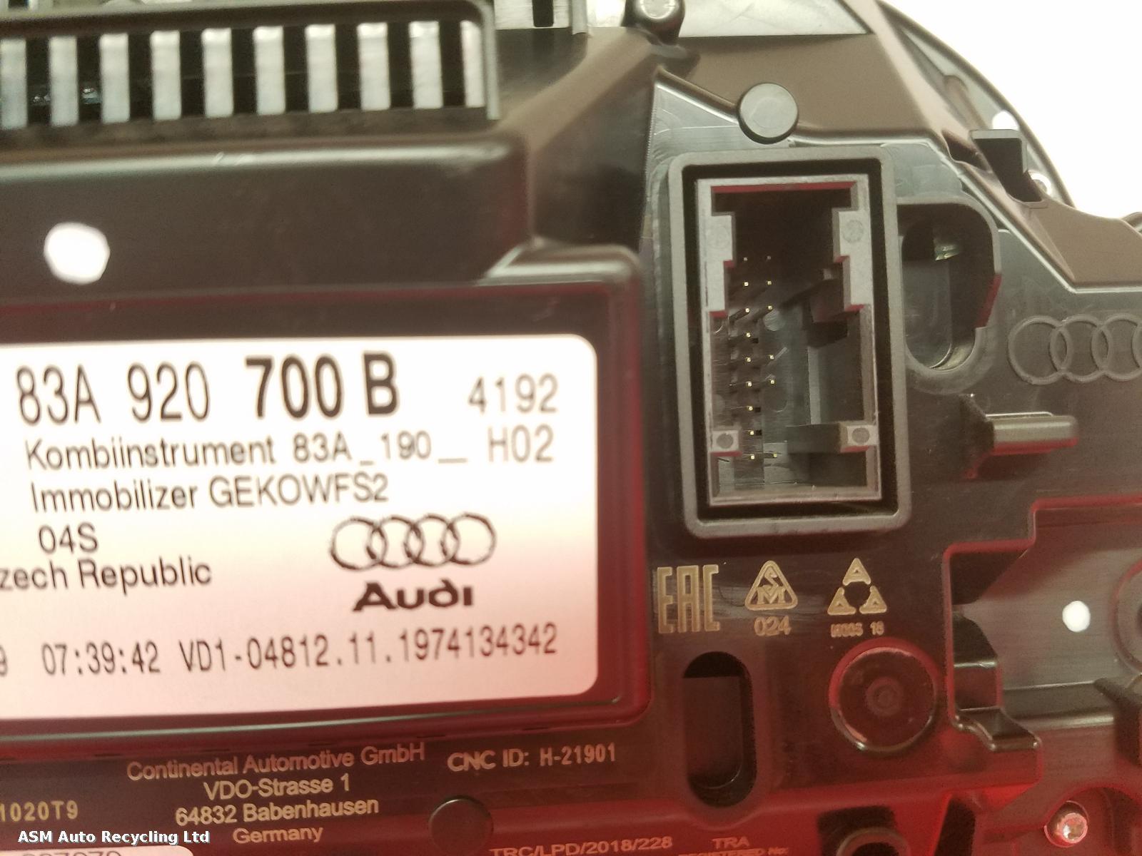 View Auto part Speedometer Audi Q3 2020