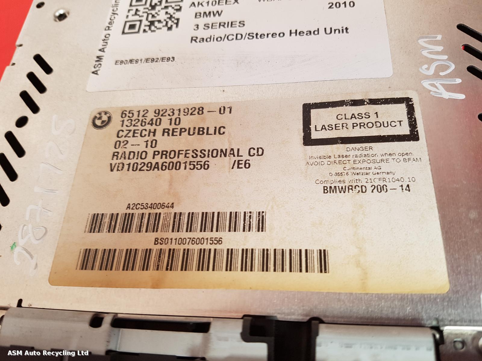 View Auto part A/V Equipment Bmw 3 Series 2010