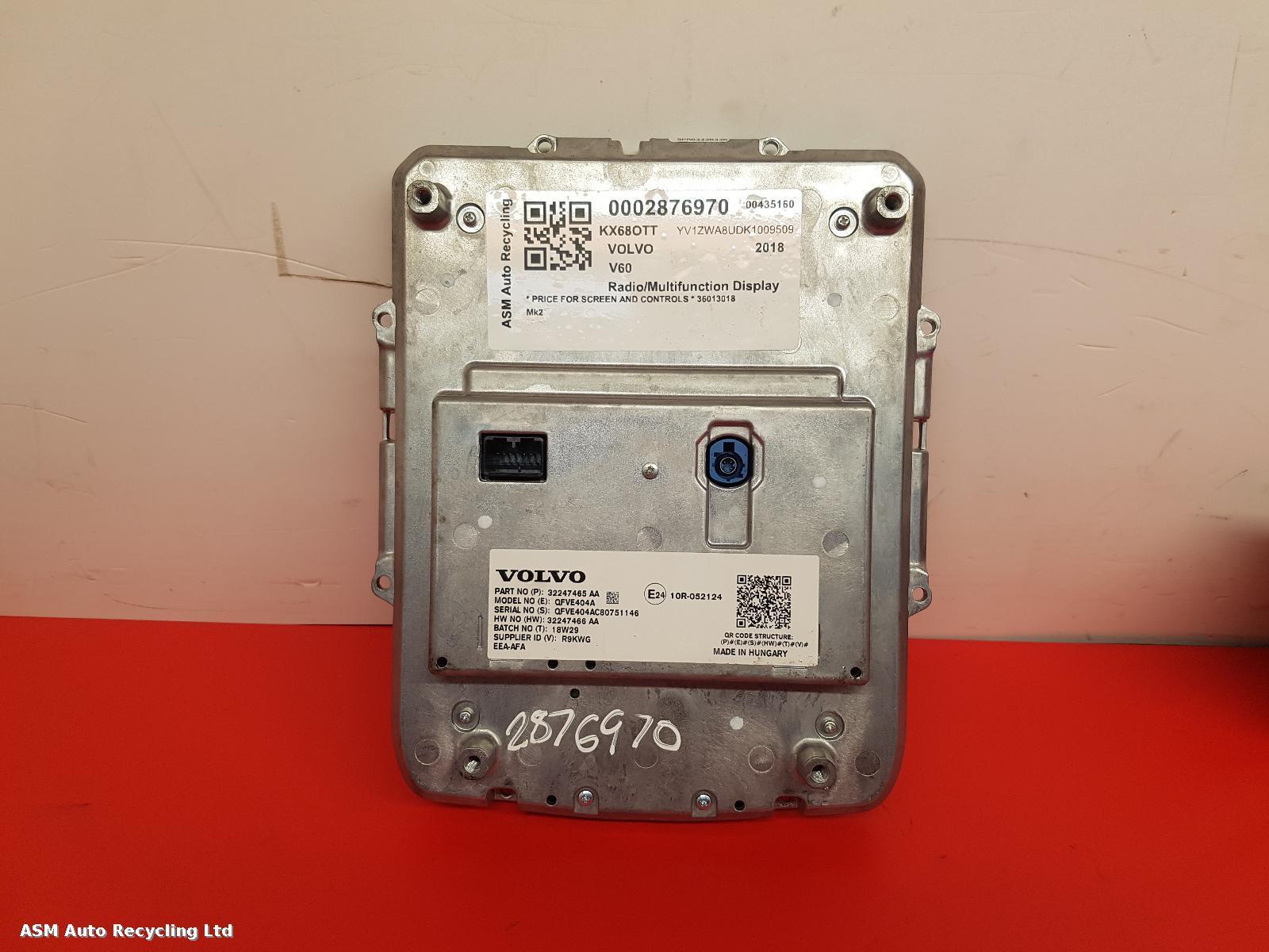 View Auto part Radio Display Volvo V60 2018