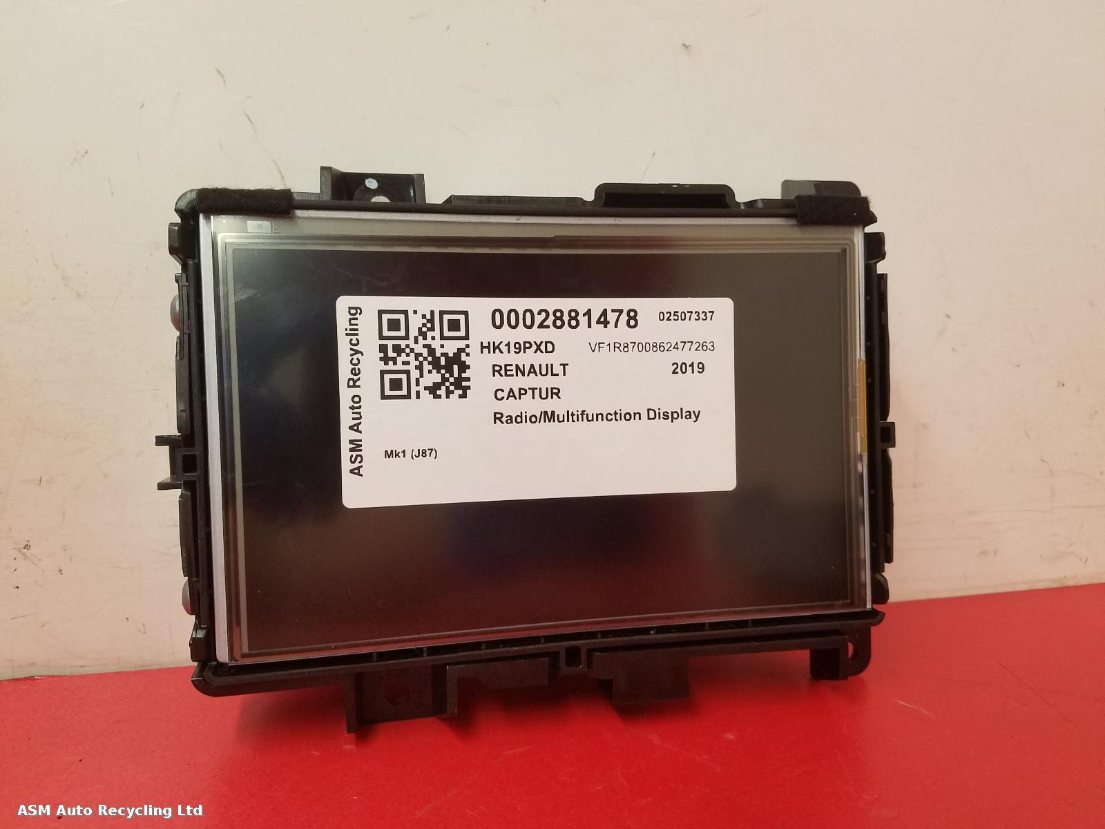 View Auto part Radio Display Renault Captur 2019