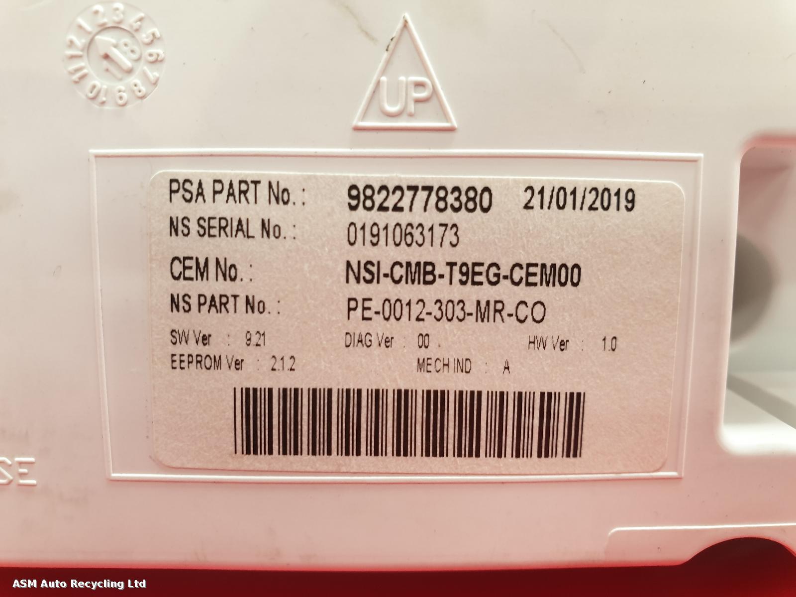 View Auto part Speedometer Peugeot 308 2019