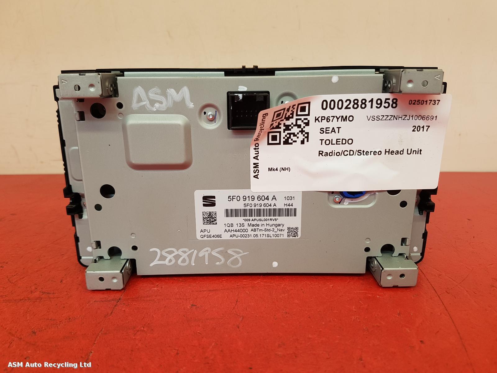 View Auto part A/V Equipment Seat Toledo 2017