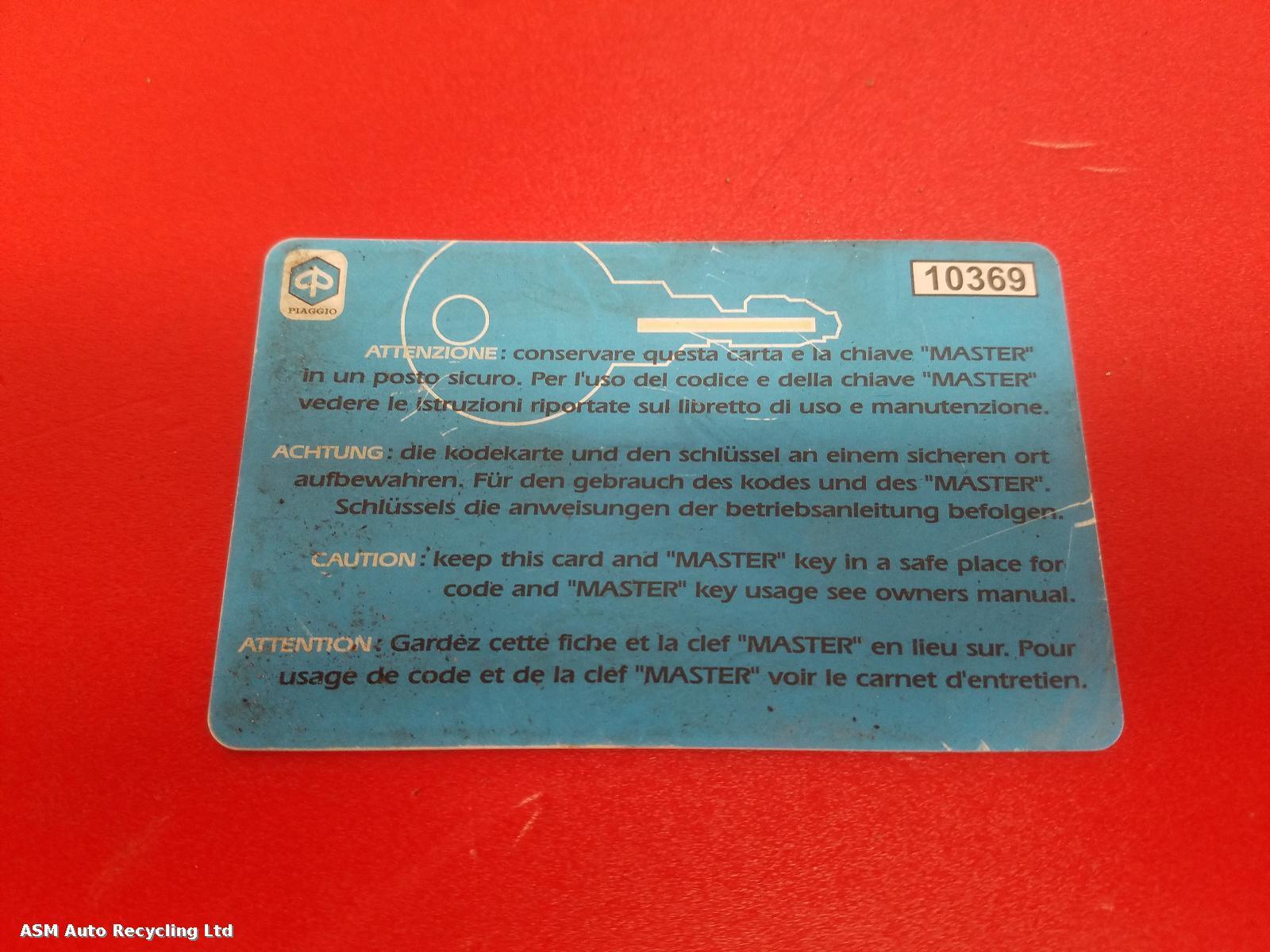 View Auto part Ignition W/Key Piaggio Vespa 2019
