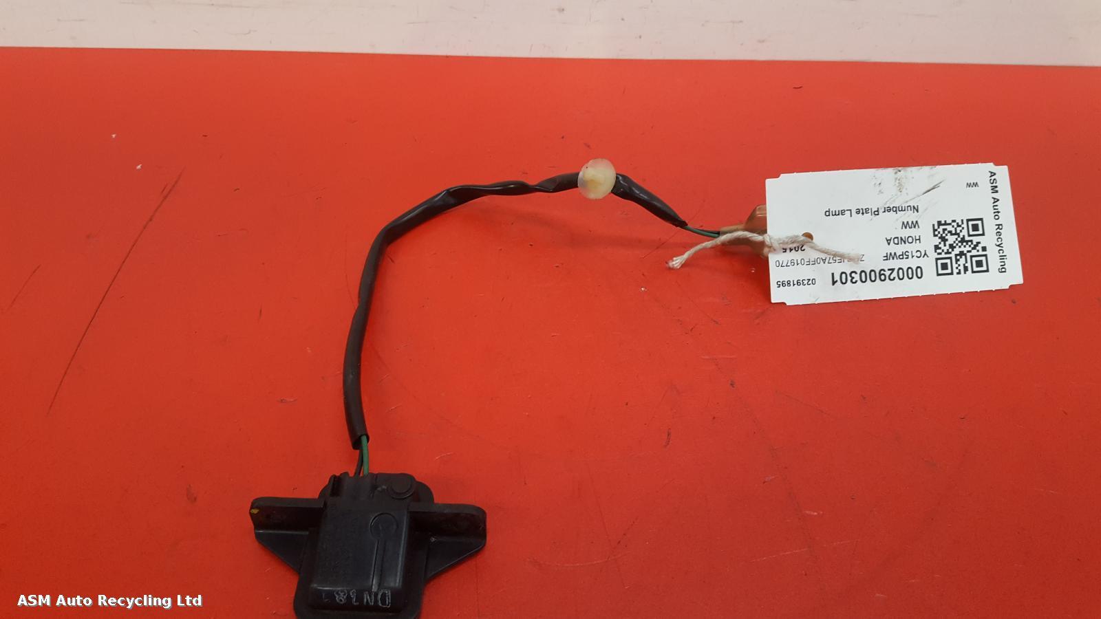 View Auto part Number Plate Lamp Honda Ww 2015