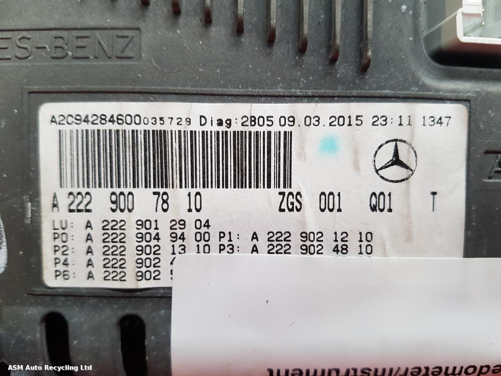 View Auto part Speedometer Mercedes S Class 2015