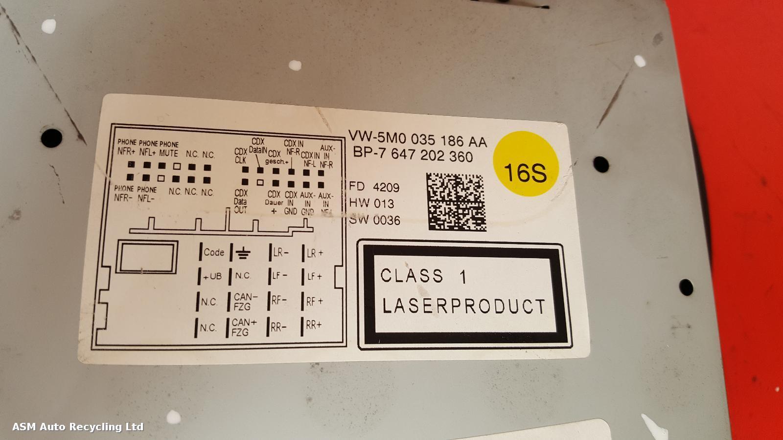 View Auto part A/V Equipment Volkswagen Polo 2010