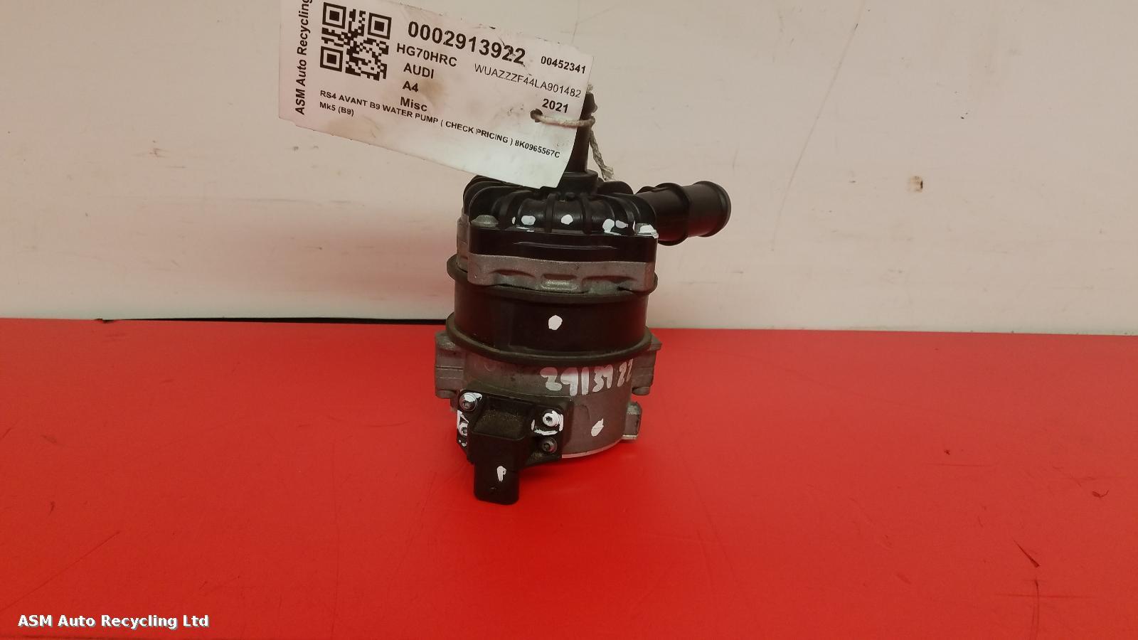 View Auto part Water Pump Audi A4 2021