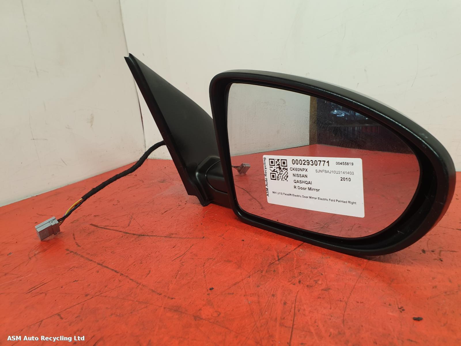 View Auto part R Door Mirror Nissan Qashqai 2010
