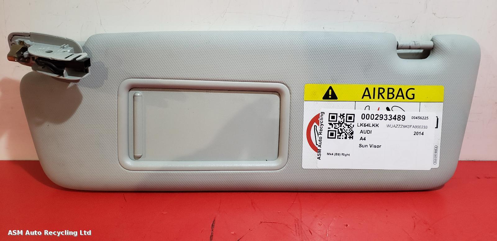View Auto part Sun visor Audi A4 2014