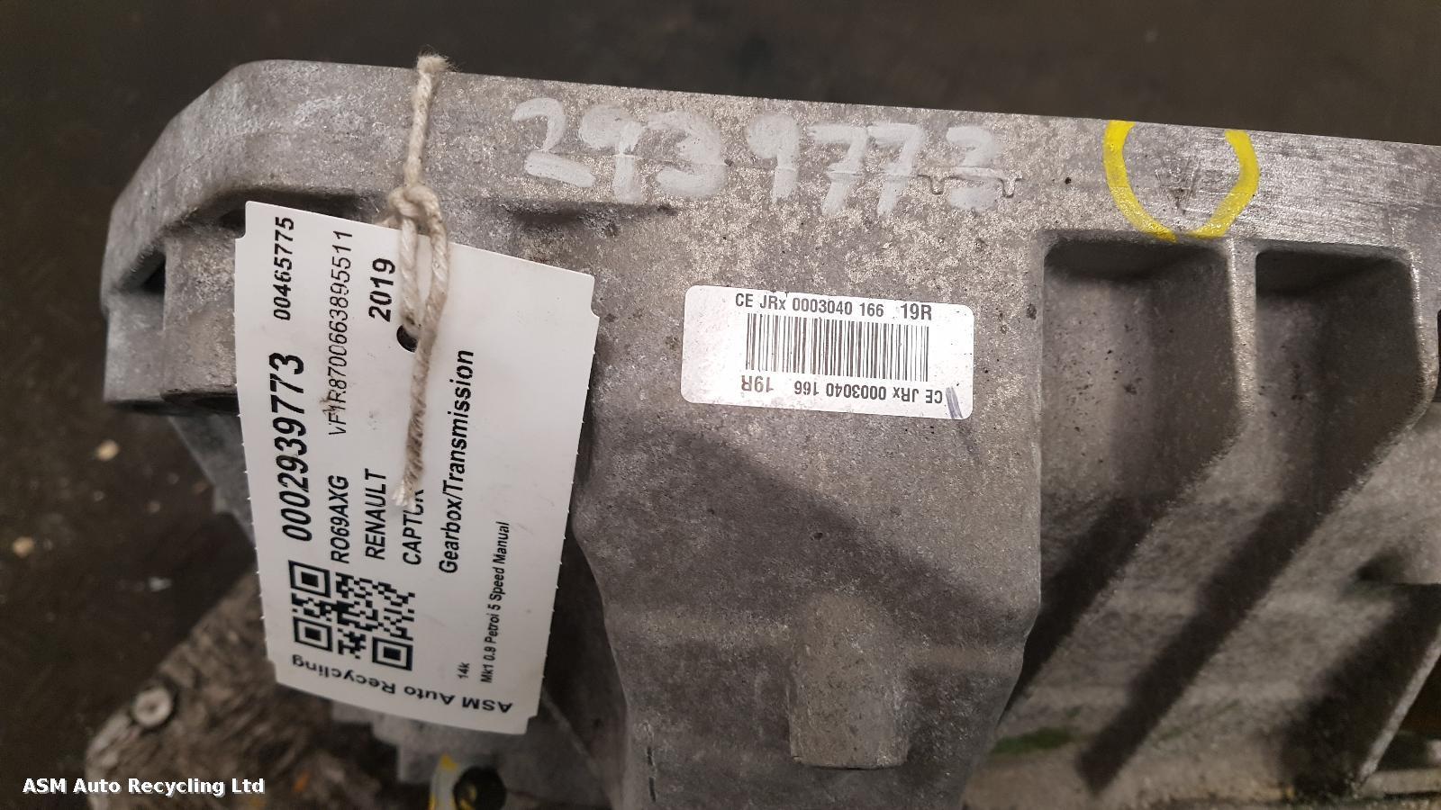 View Auto part Gearbox Renault Captur 2019