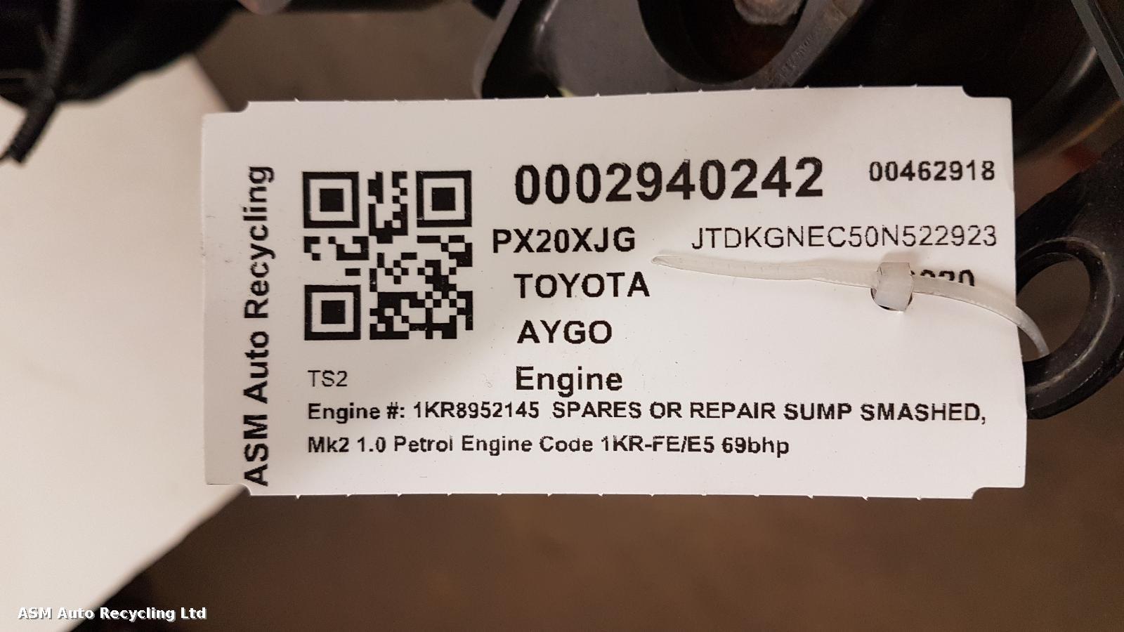 View Auto part Engine Toyota Aygo 2020