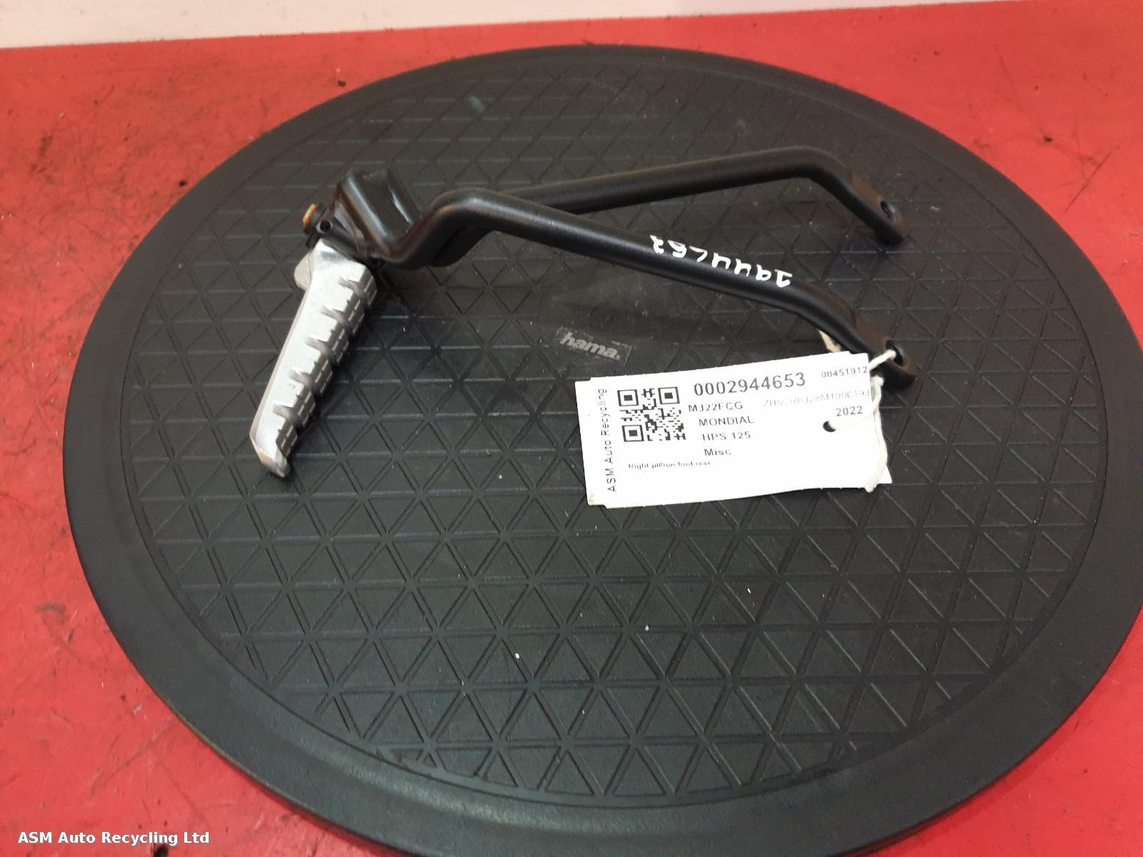 View Auto part Footpeg Mondial Hps 125 2022