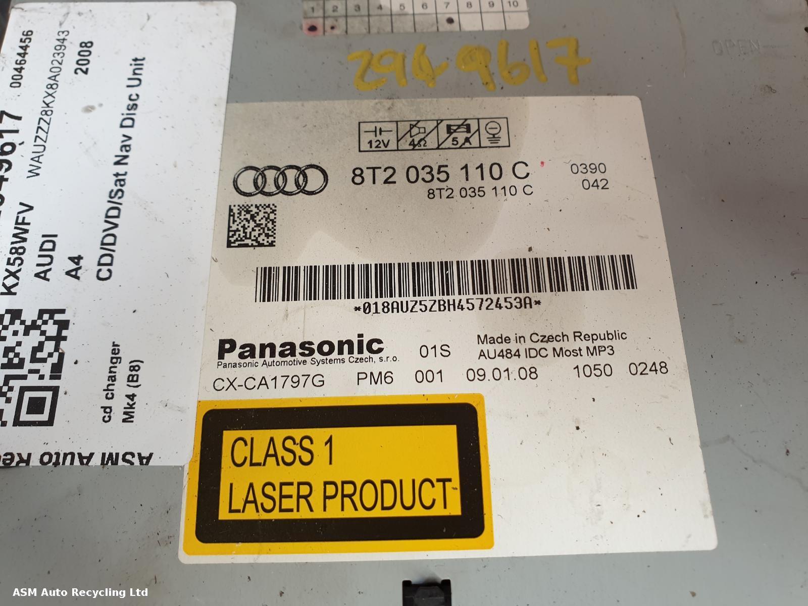 View Auto part CD Changer Audi A4 2008