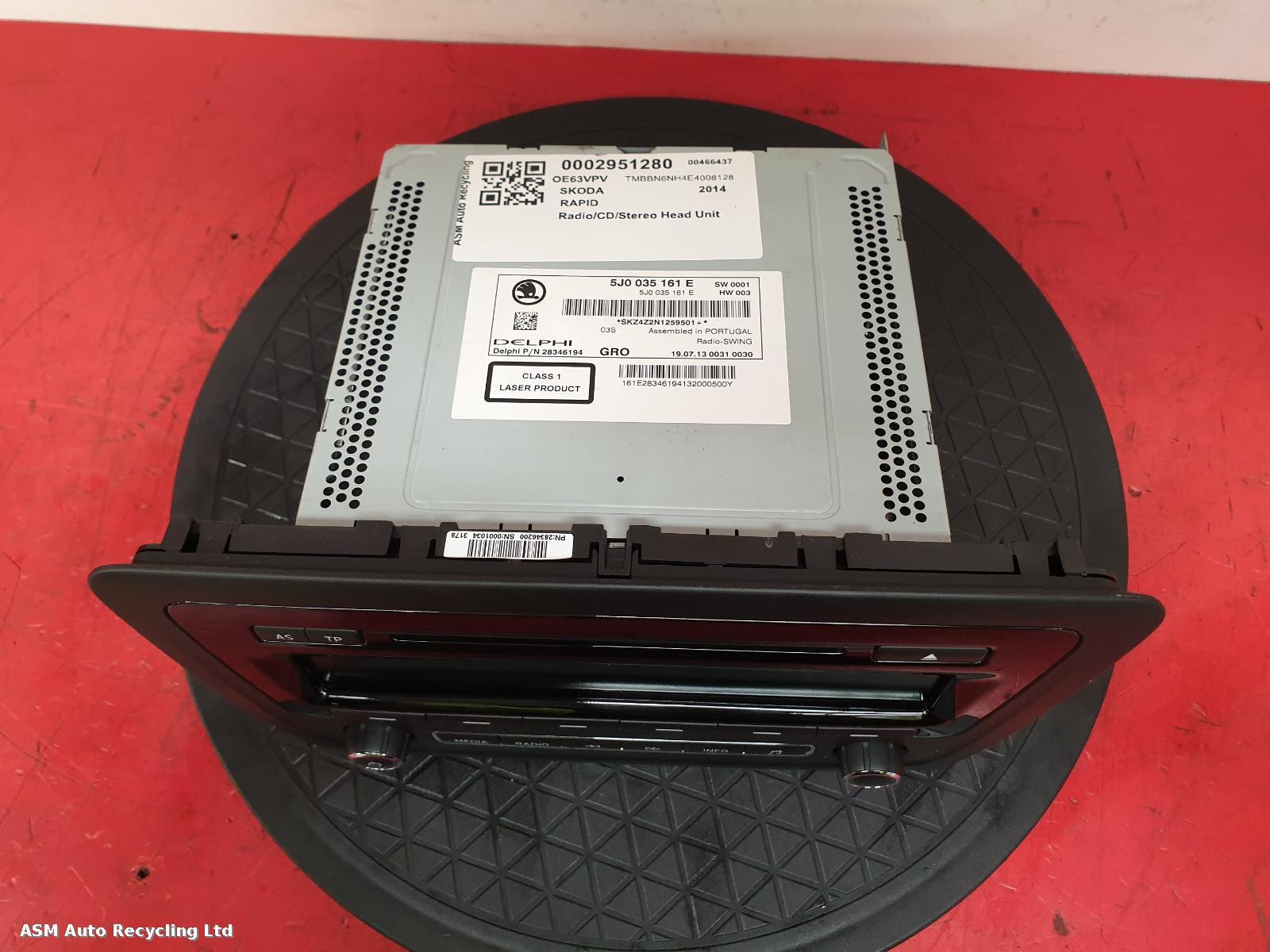 View Auto part A/V Equipment Skoda Rapid 2014