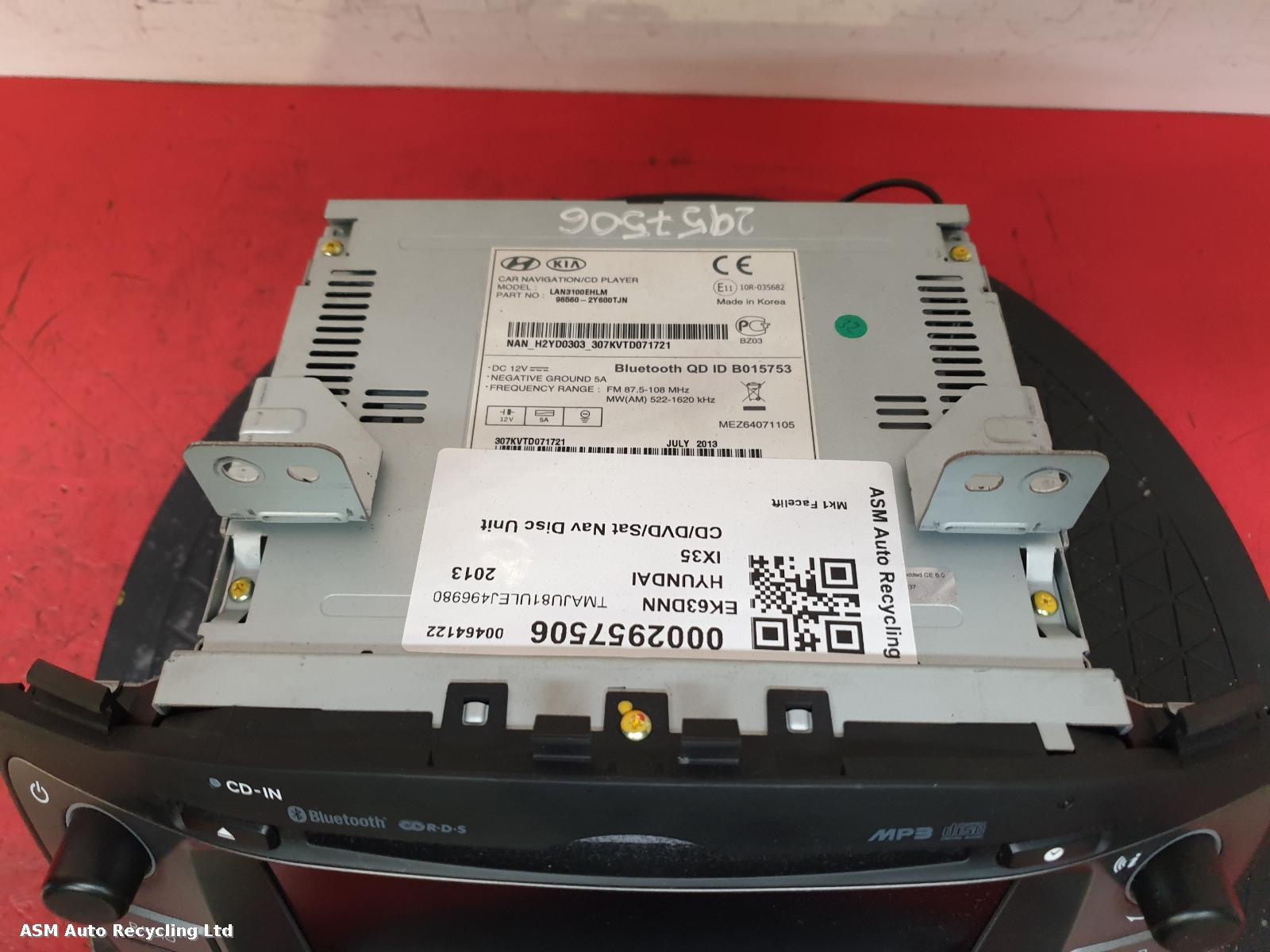 View Auto part CD Changer Hyundai Ix35 2013