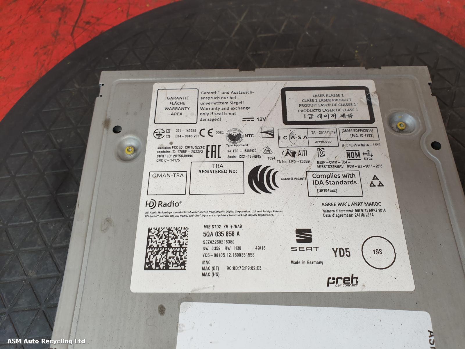 View Auto part CD Changer Seat Ibiza 2017