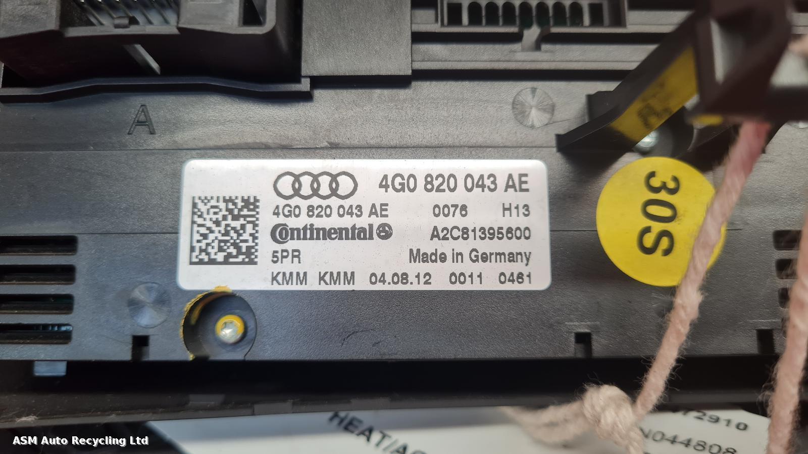 View Auto part Heater/AC Controller Audi A7 2013