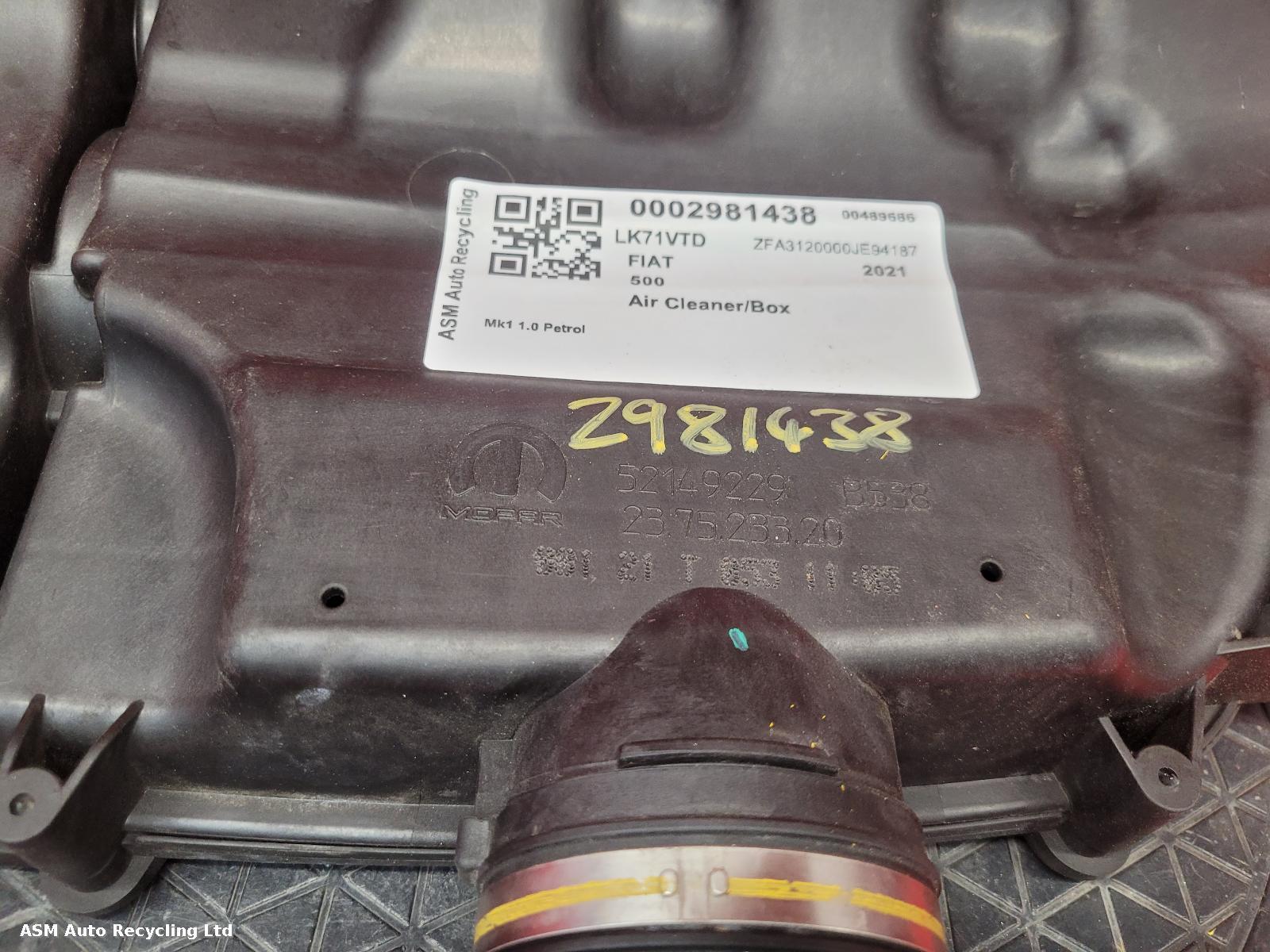 View Auto part Air Cleaner/Box Fiat 500 2021