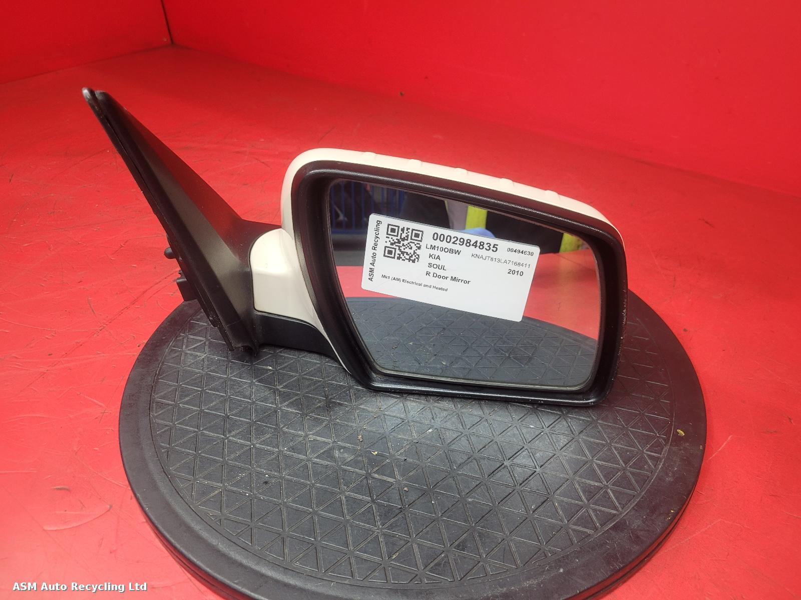 View Auto part R Door Mirror Kia Soul 2010