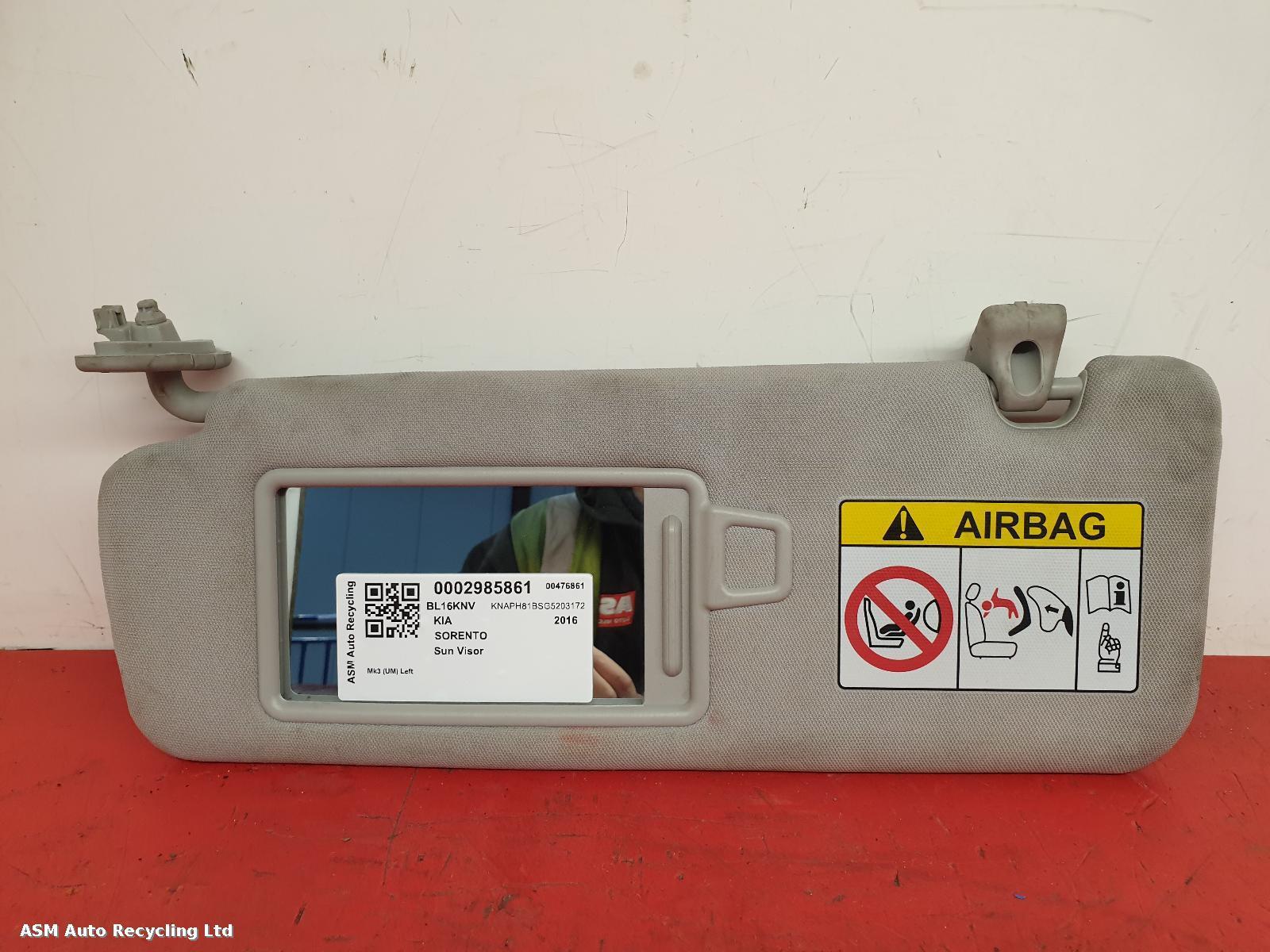 View Auto part Sun visor Kia Sorento 2016