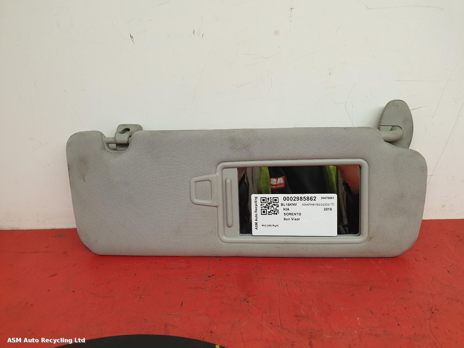 View Auto part Sun visor Kia Sorento 2016
