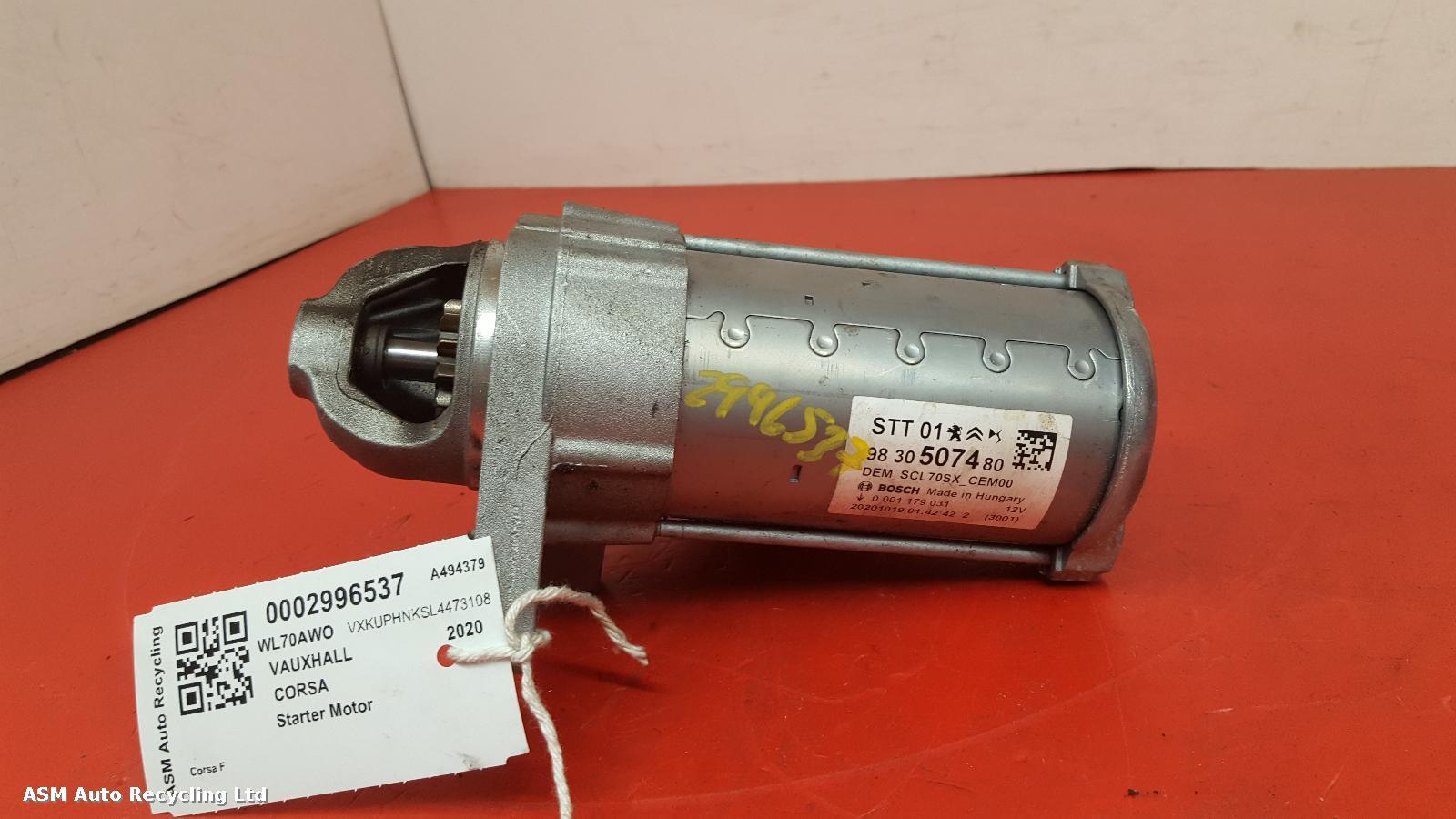 View Auto part Starter Motor Vauxhall Corsa 2020