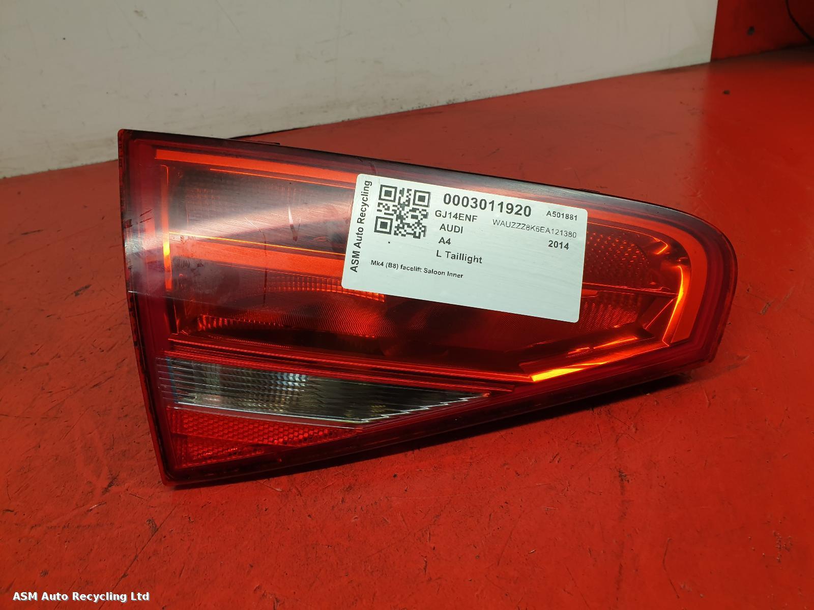 View Auto part L Taillight Audi A4 2014