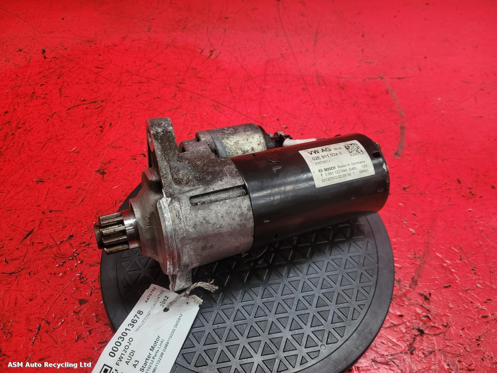 View Auto part Starter Motor Audi A3 2012